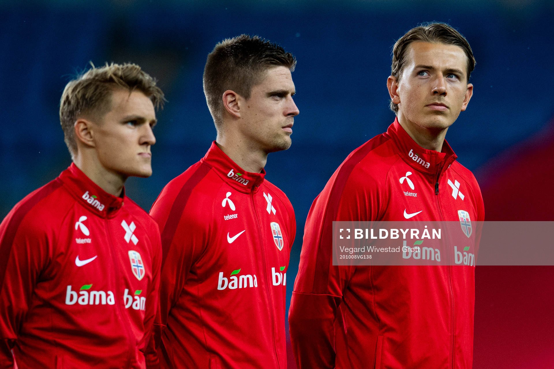 Martin Ødegaard, Markus Henriksen and Sander Berge of