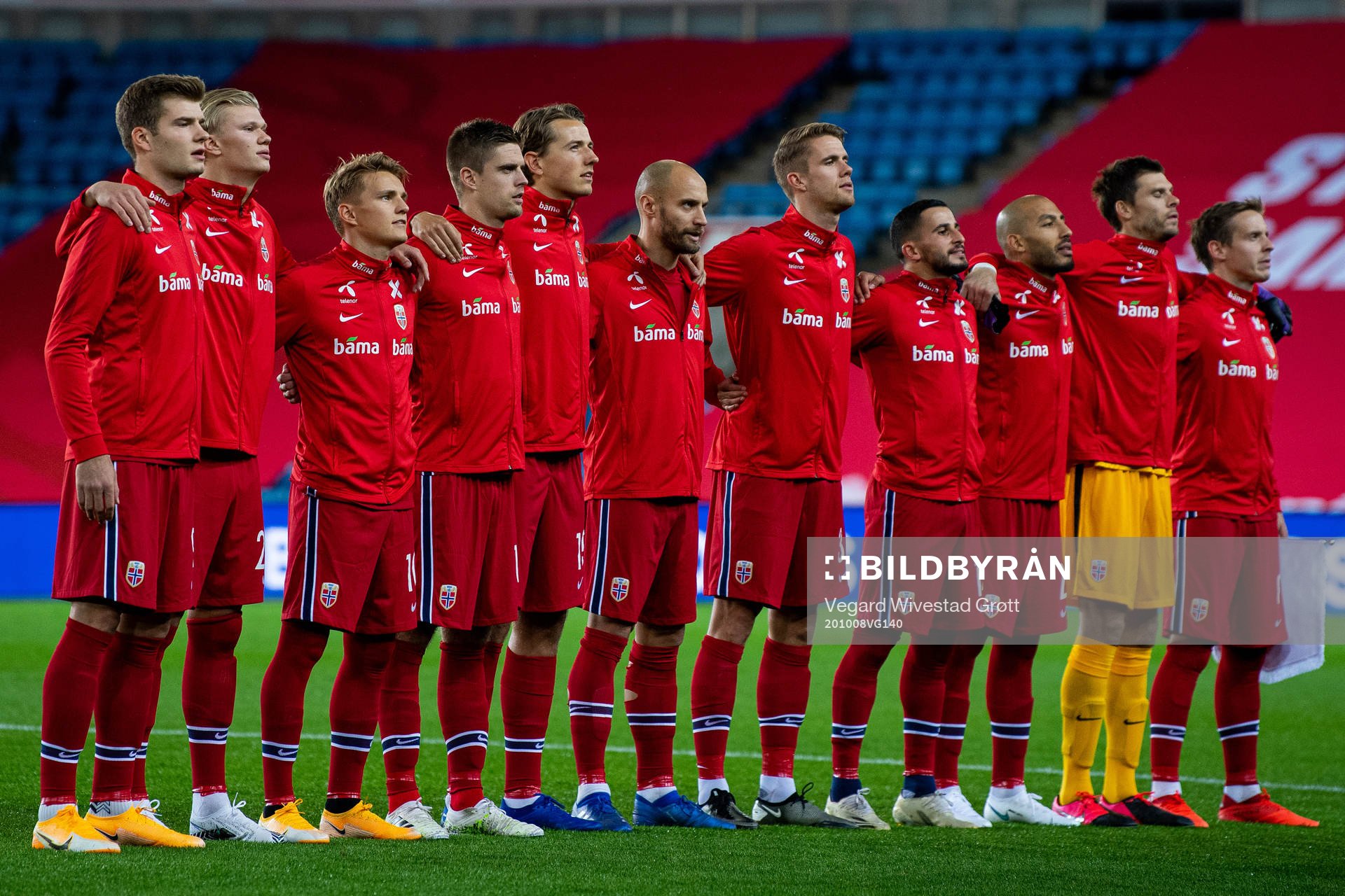 Alexander Sørloth, Erling Braut Haaland, Martin Ødegaard,