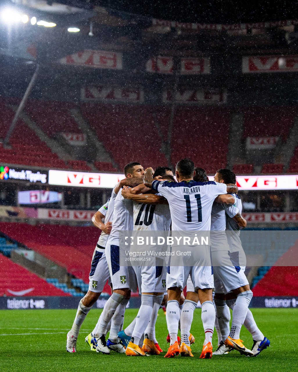 Sergej Milinkovic-Savic of Serbia celebrates with