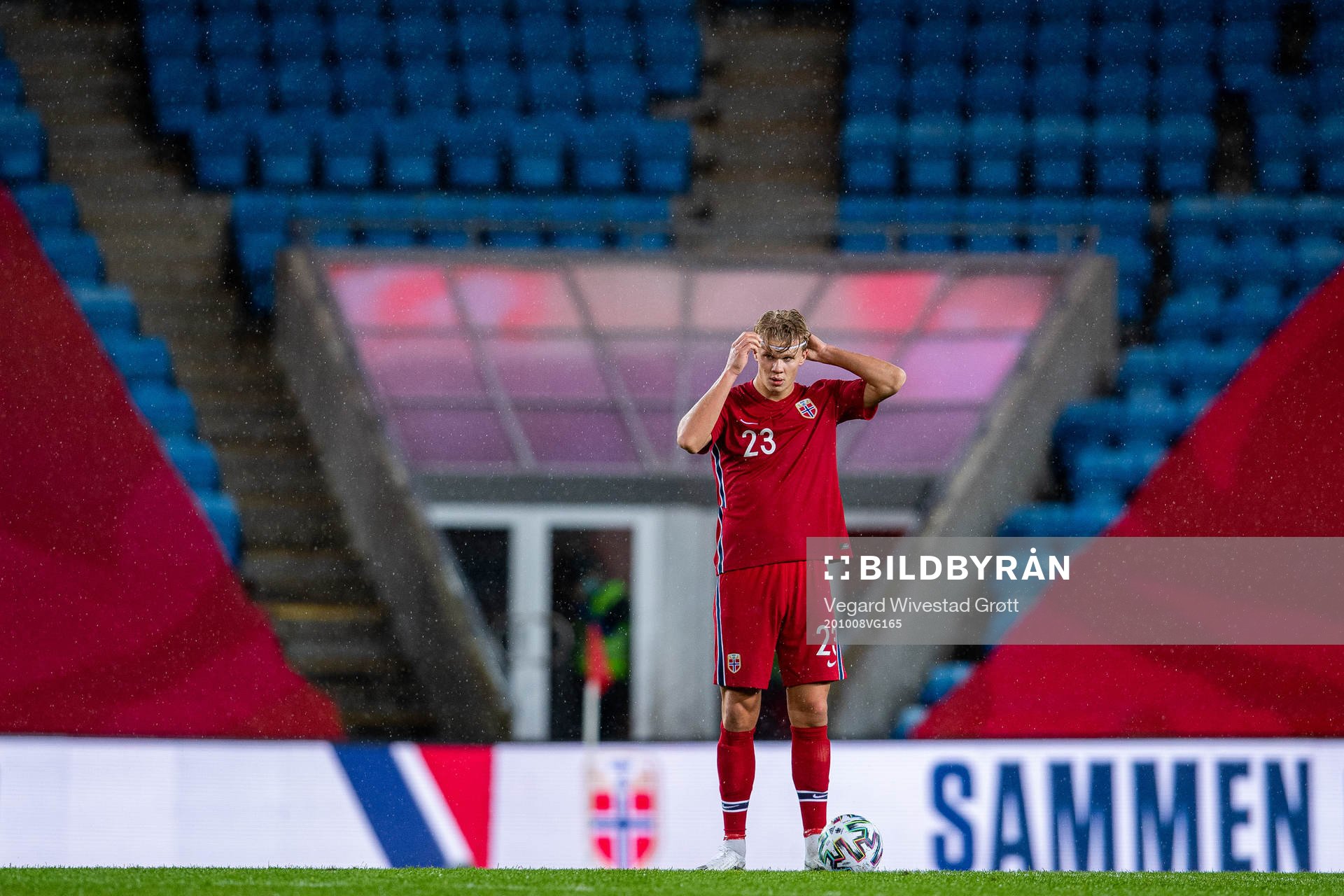 Erling Braut Haaland of Norway looks dejected