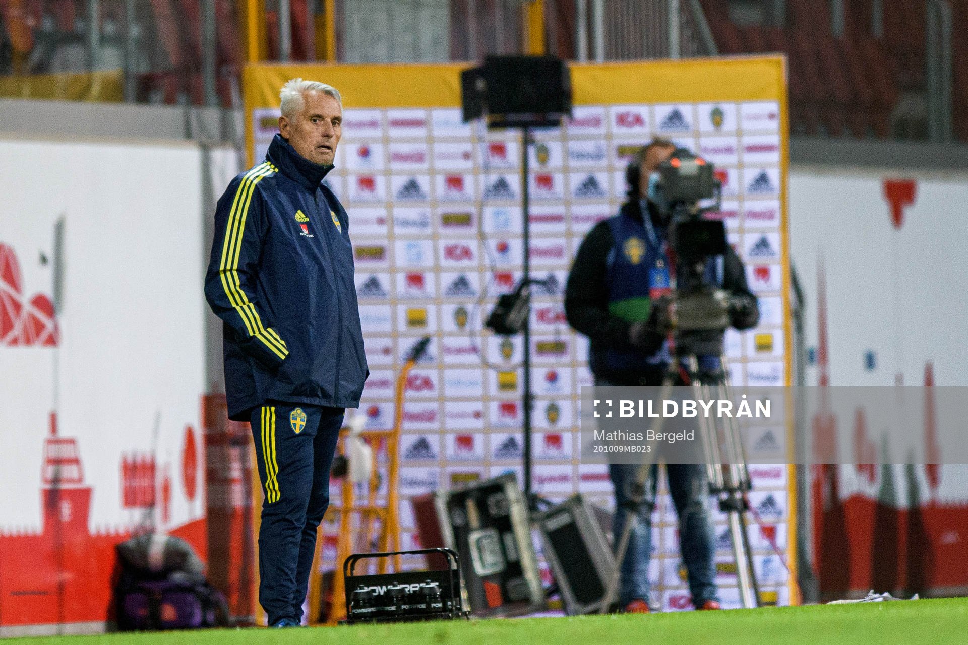 Claes Eriksson, head coach of Sweden during the UEFA Under-21 Qualifier football match between Sweden and Luxembourg on October 9, 2020 in Helsingborg.