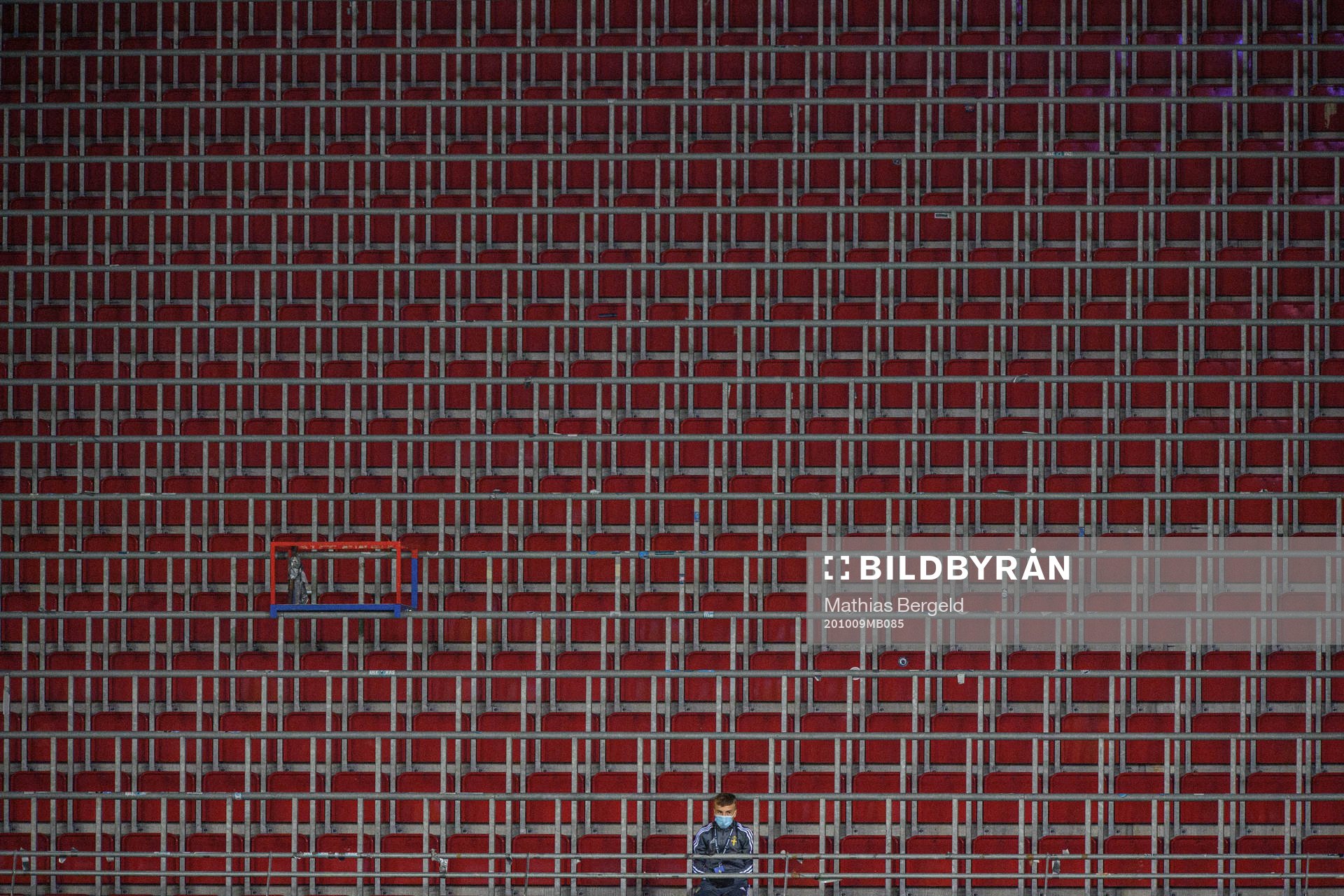 A steward in the stands