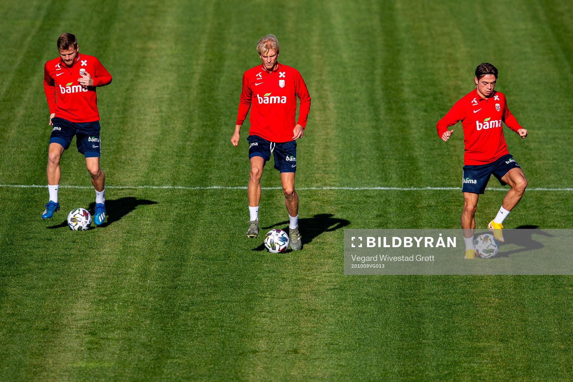 Fredrik Midtsjø, Morten Thorsby and Patrick Berg of the