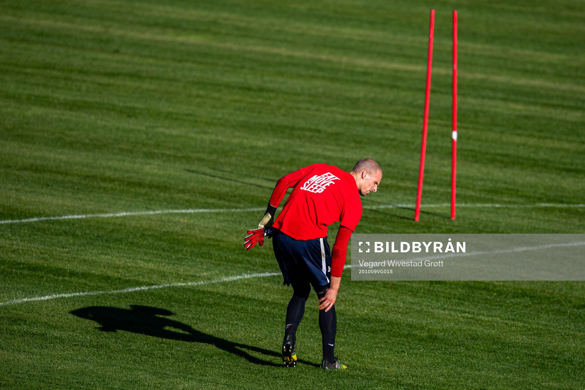 Goalkeeper André Hansen of the Norwegian national football