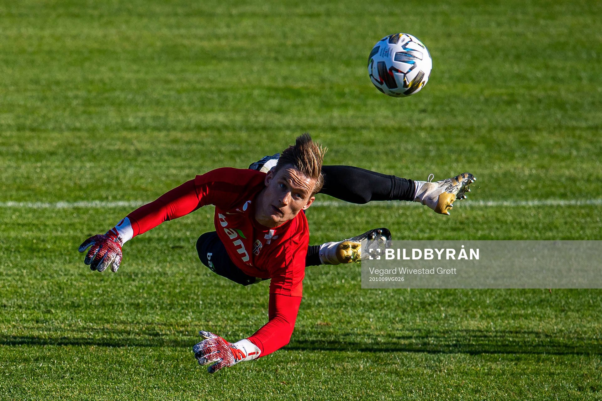 Goalkeeper Sondre Rossbach of the Norwegian national