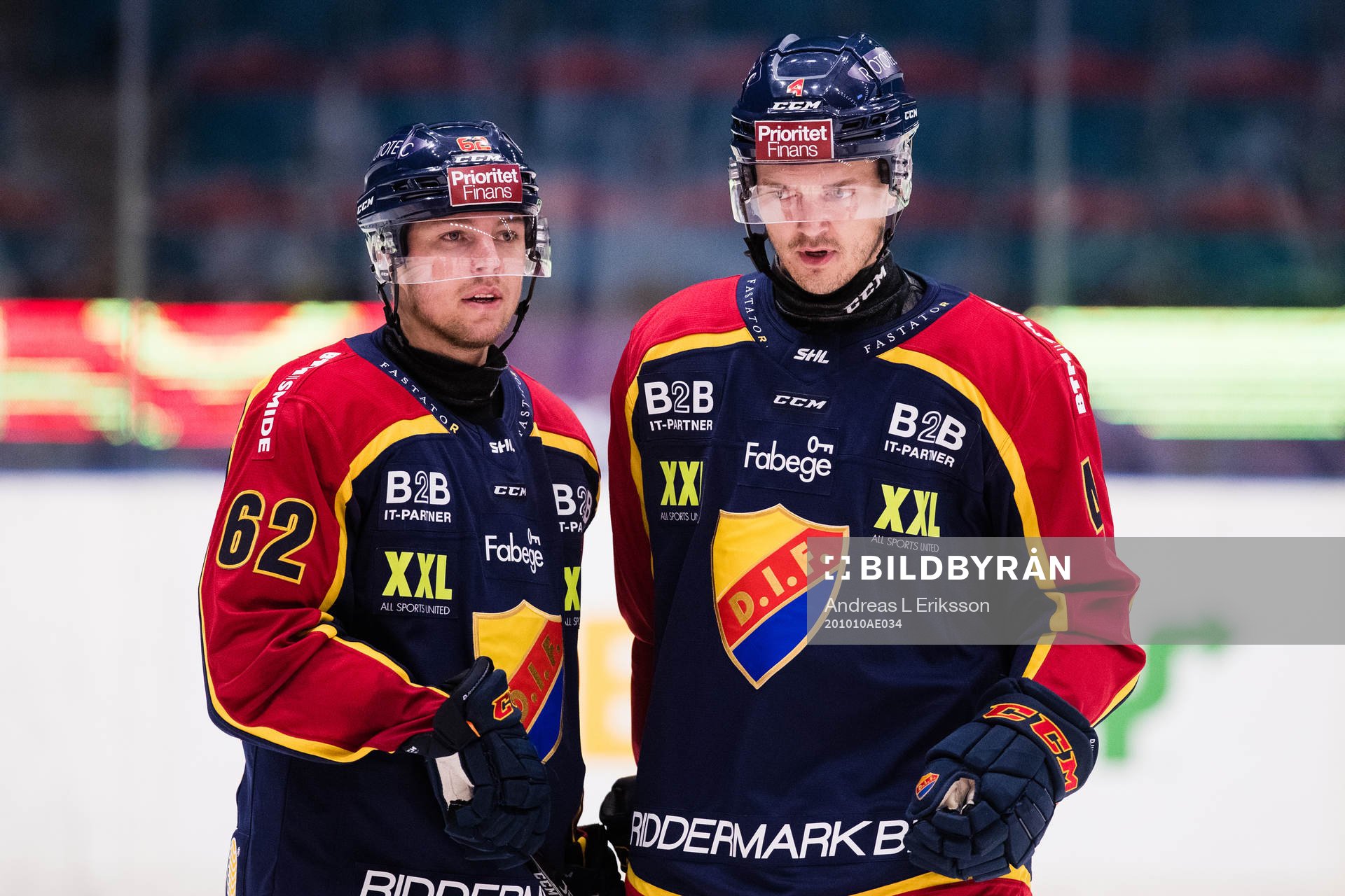Djurgårdens Manuel Ågren och Marcus Högström
