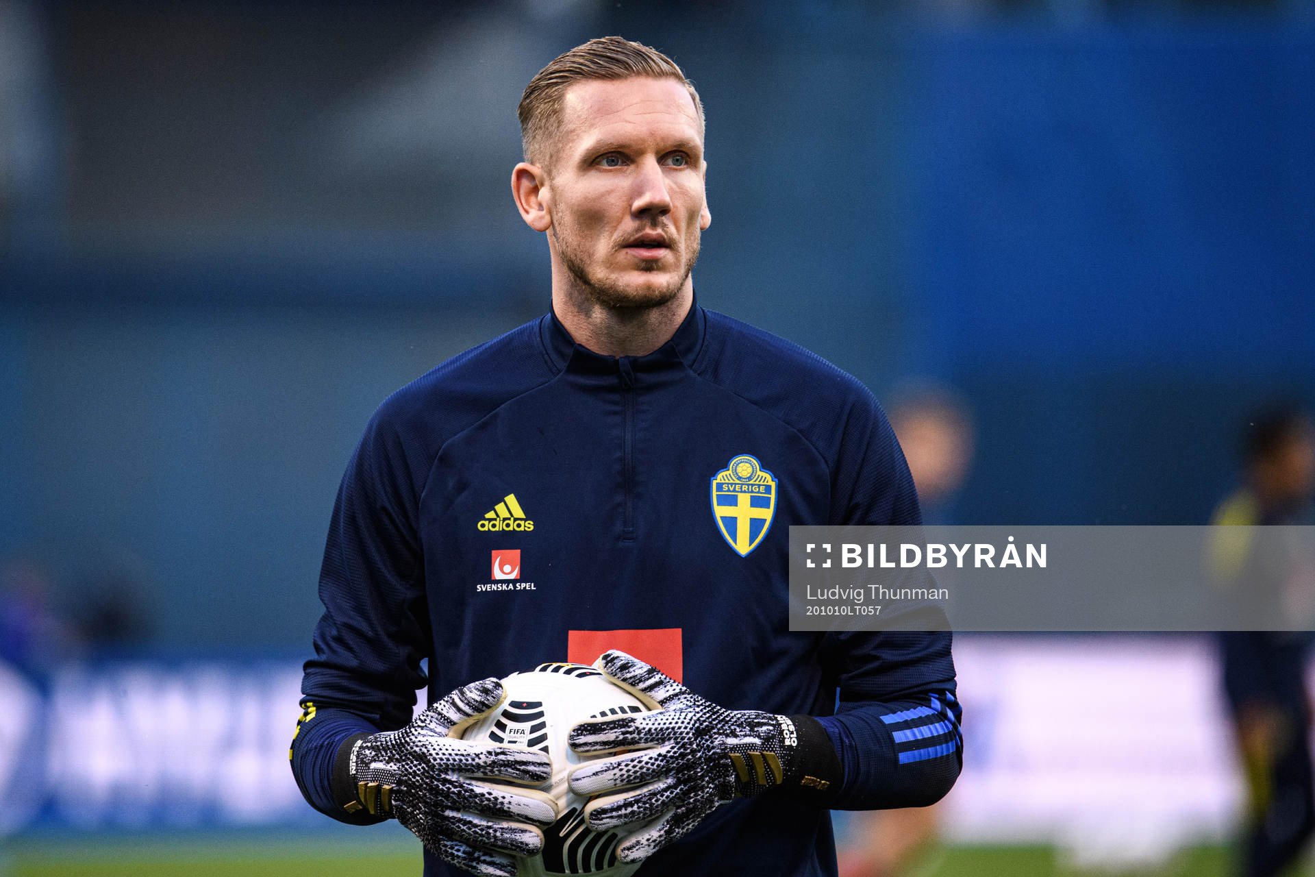 Goalkeeper Robin Olsen of the Swedish national football team