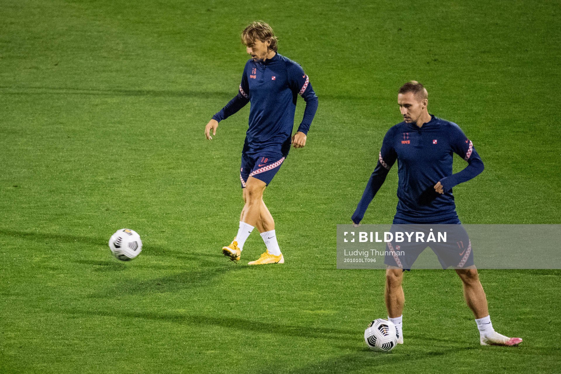 Luka Modric of the Croatian national football team during a training session on October 10, 2020 in Zagreb.