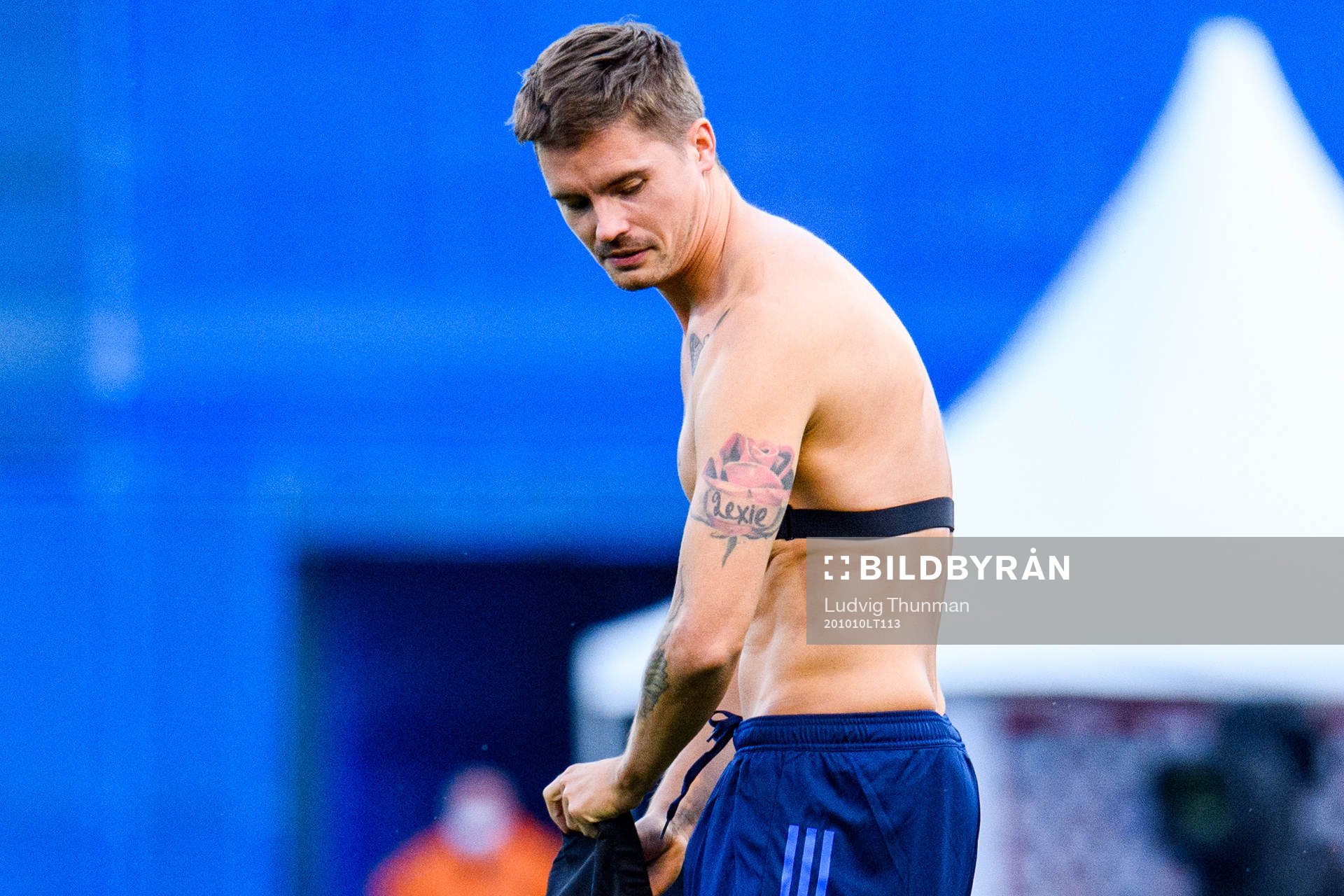 Mikael Lustig of the Swedish national football team
