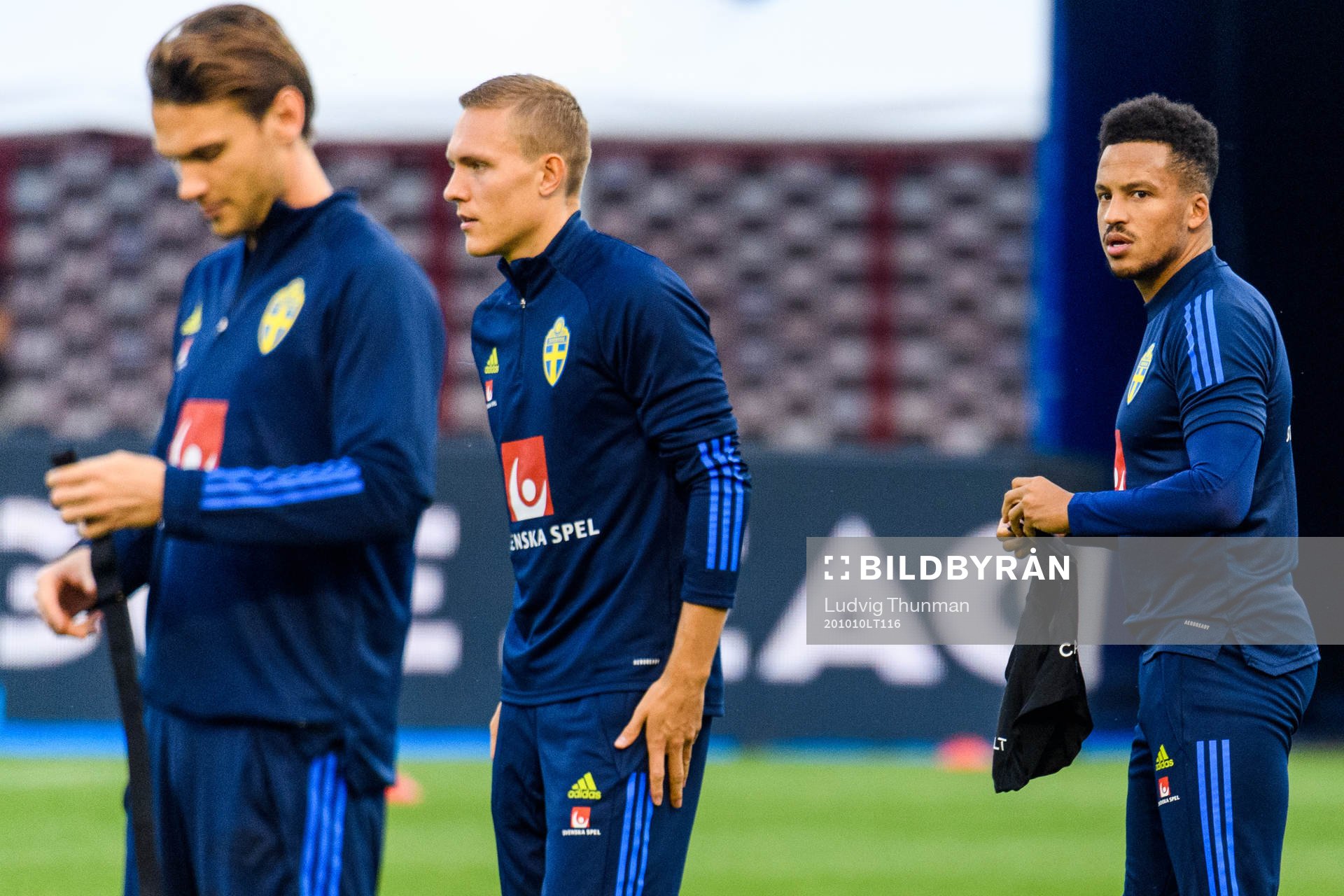 Albin Ekdal, Ludwig Augustinsson and Martin Olsson of the