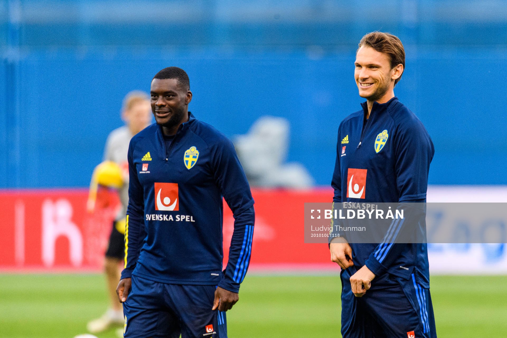 Ken Sema and Albin Ekdal of the Swedish national football