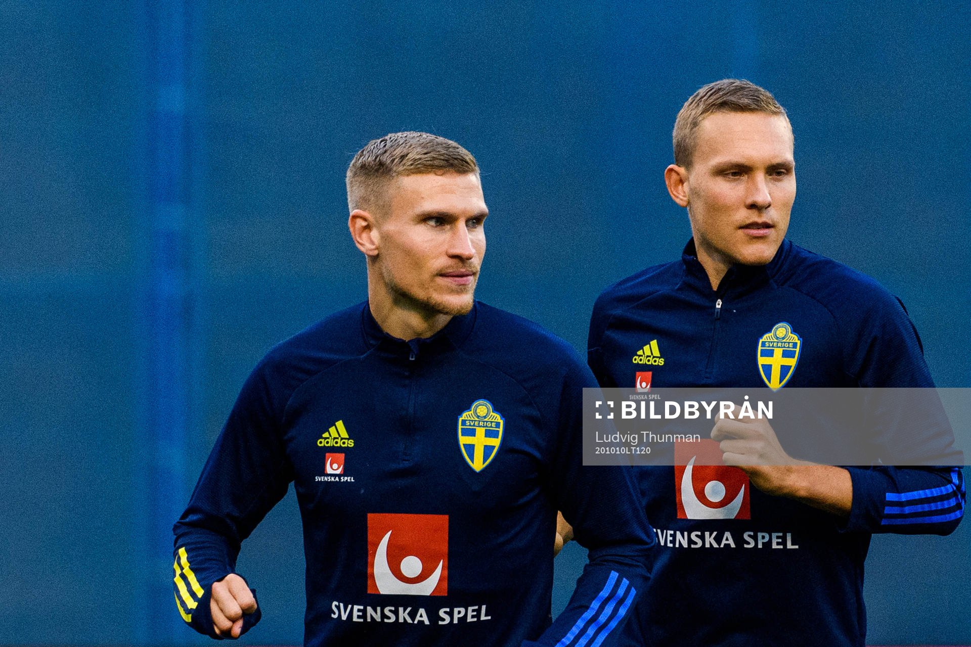 Carl Starfelt and Ludwig Augustinsson of the Swedish