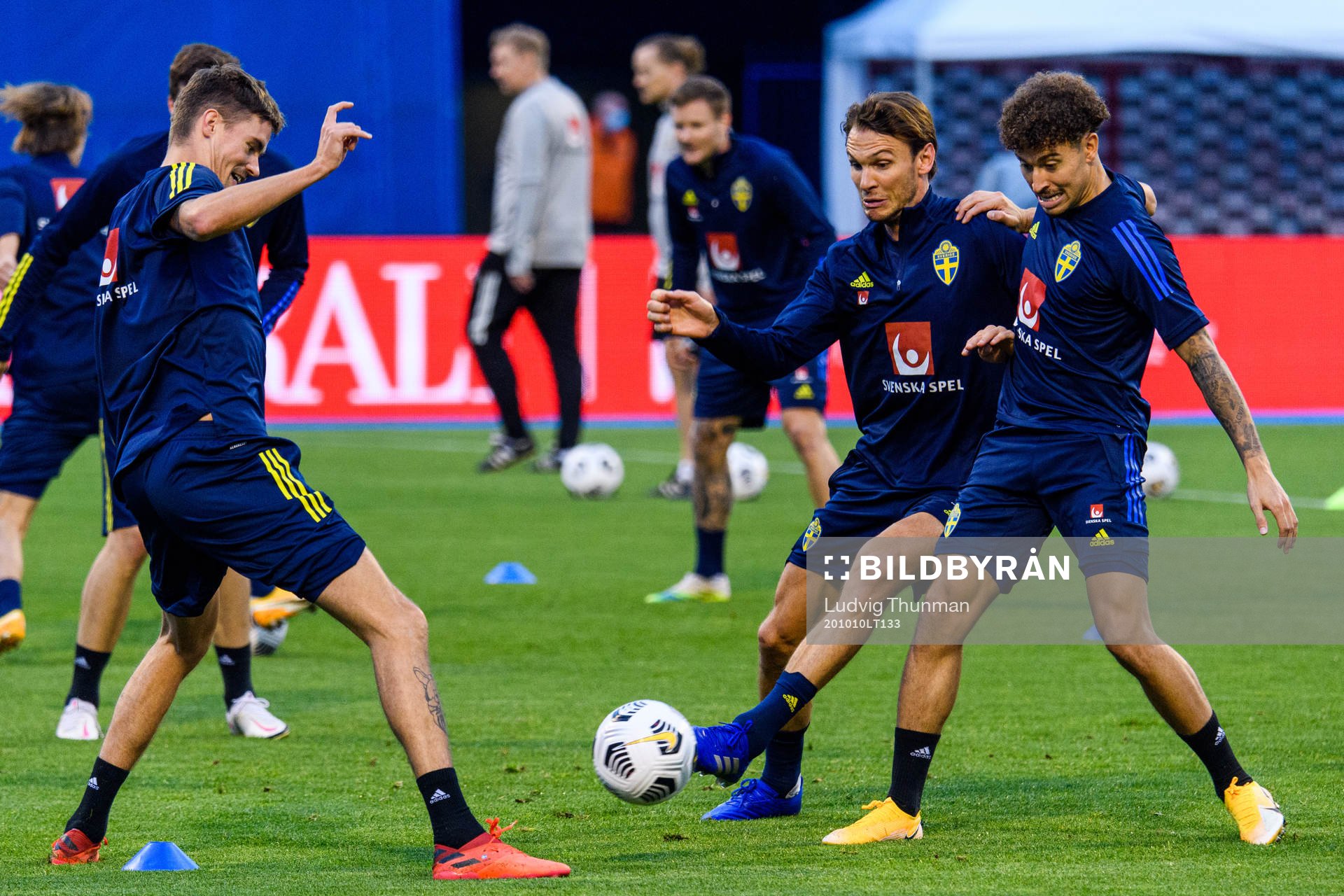 Jordan Larsson Albin Ekdal and Mikael Lustig of the Swedish