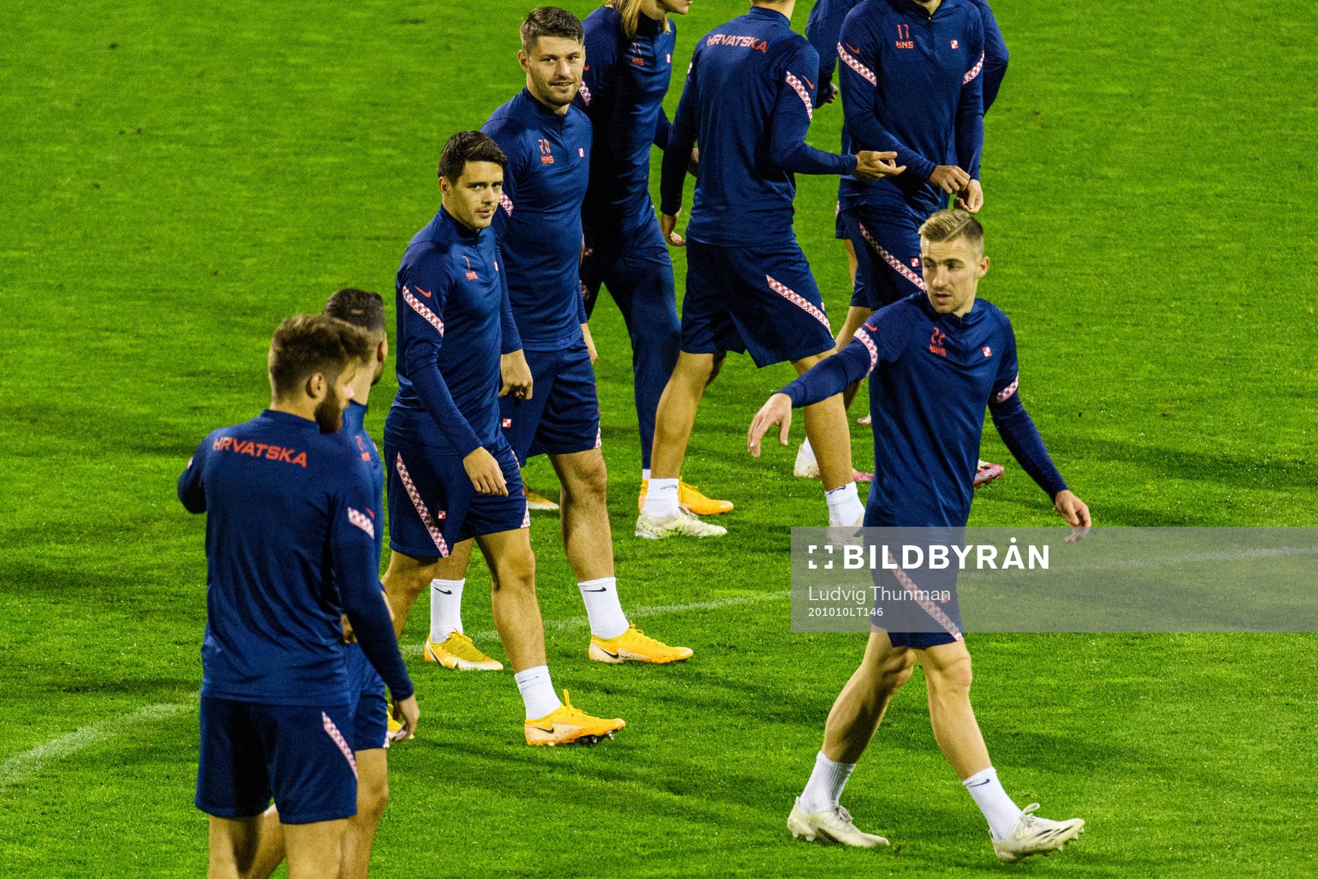 Josip Brekalo, Bruno Petkovic  and Dario Melnjak of the