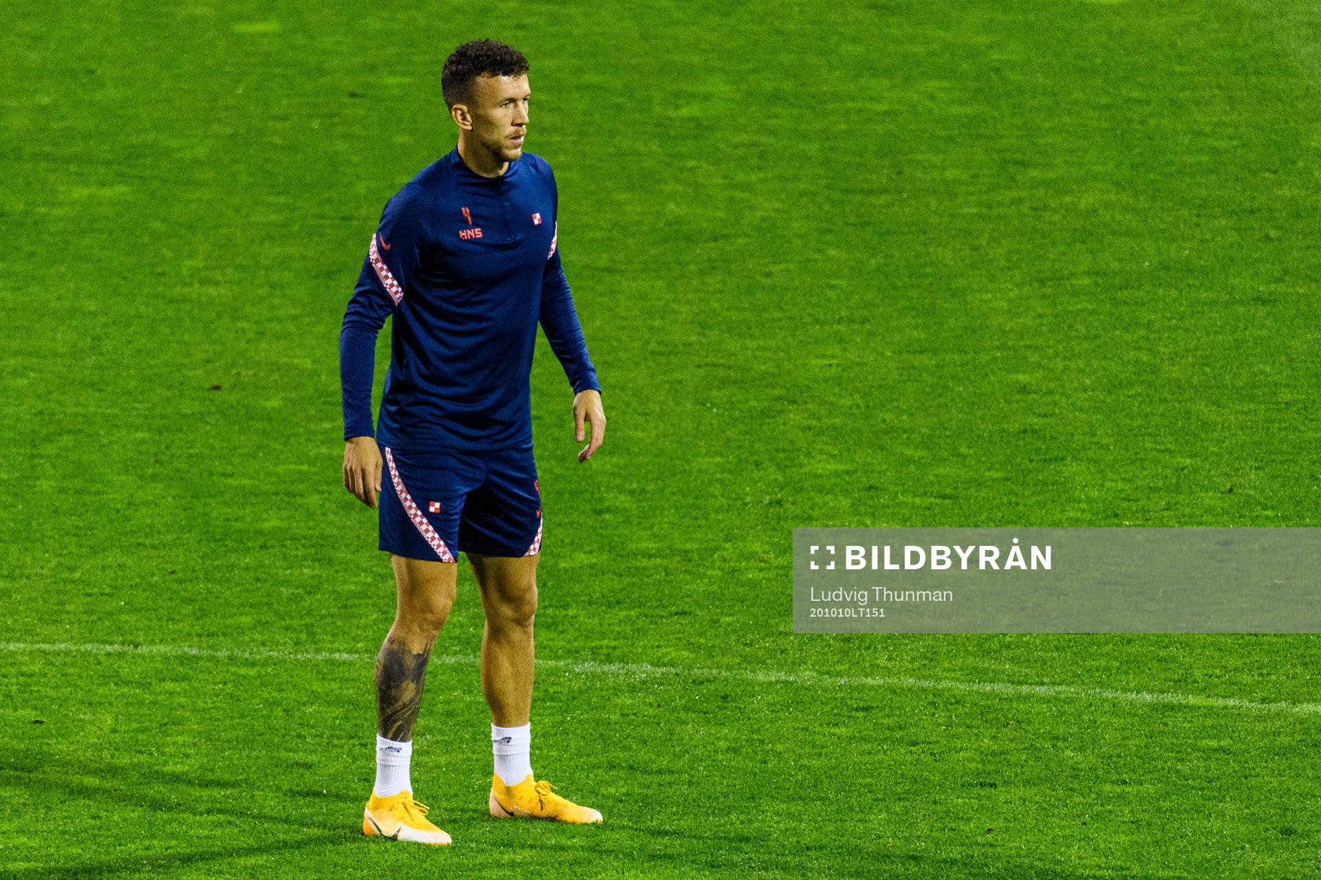 Ivan Perisic of the Croatian national football team during a training session on October 10, 2020 in Zagreb.