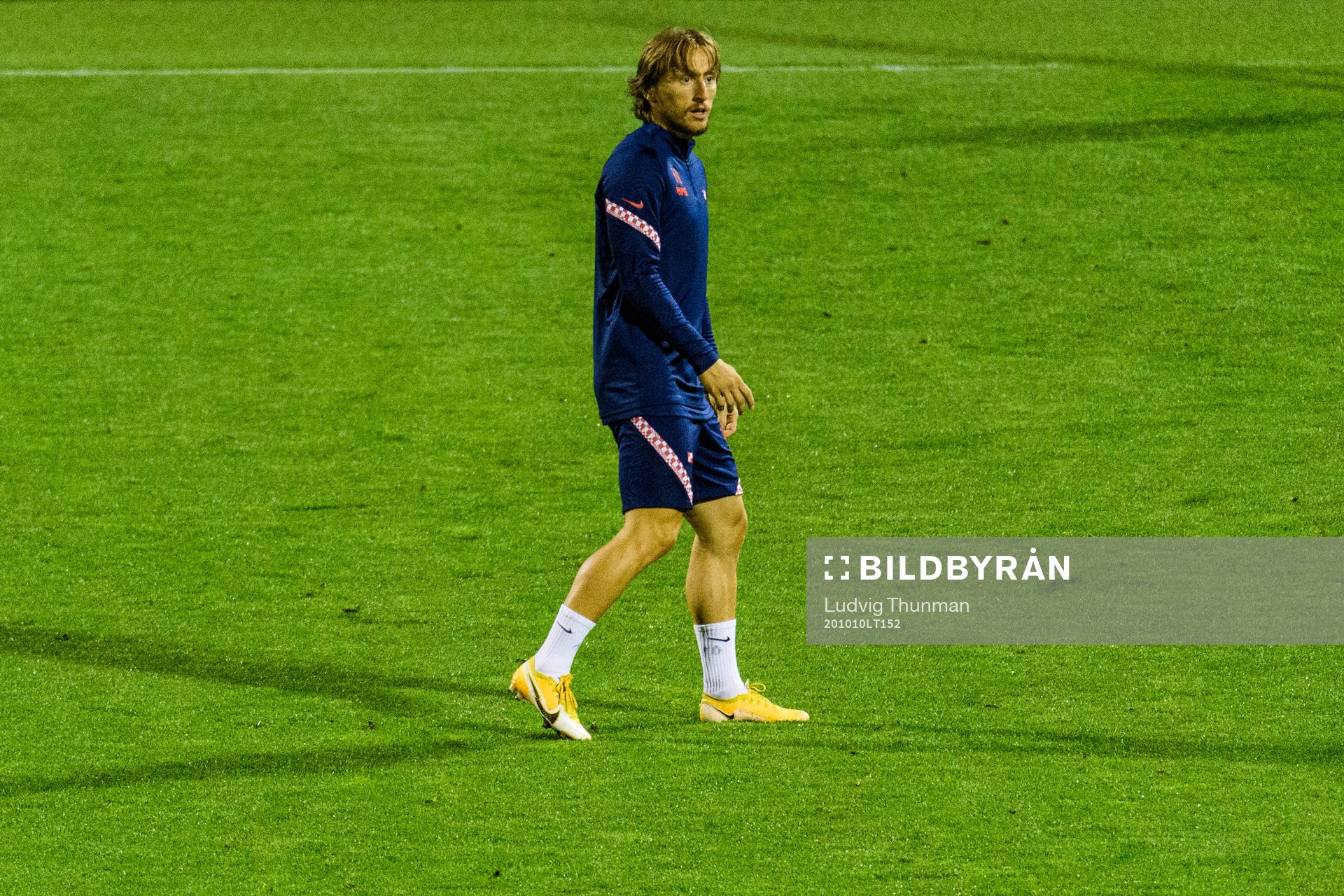 Luka Modric of the Croatian national football team during a training session on October 10, 2020 in Zagreb.