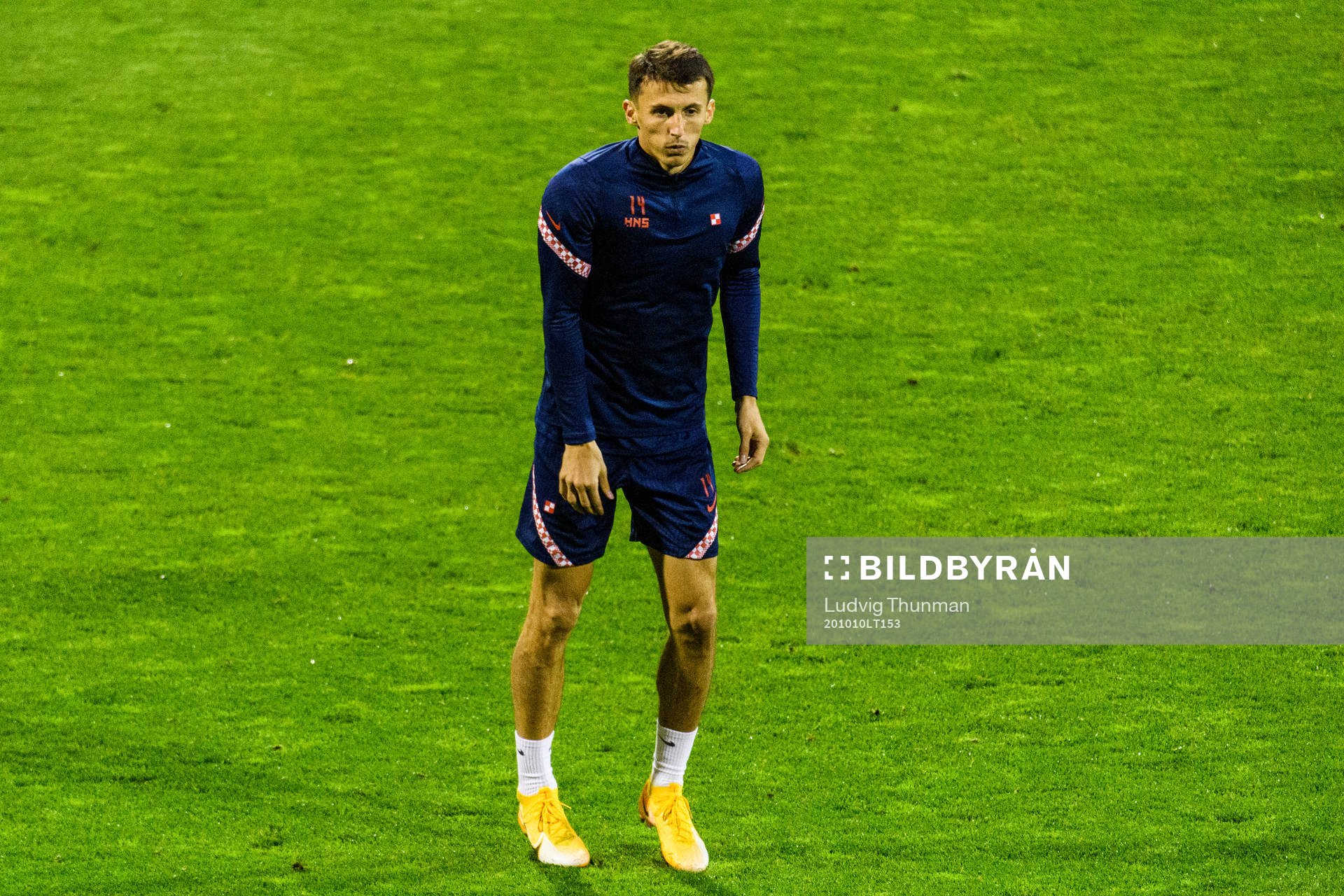Mile Skoric of the Croatian national football team during a training session on October 10, 2020 in Zagreb.