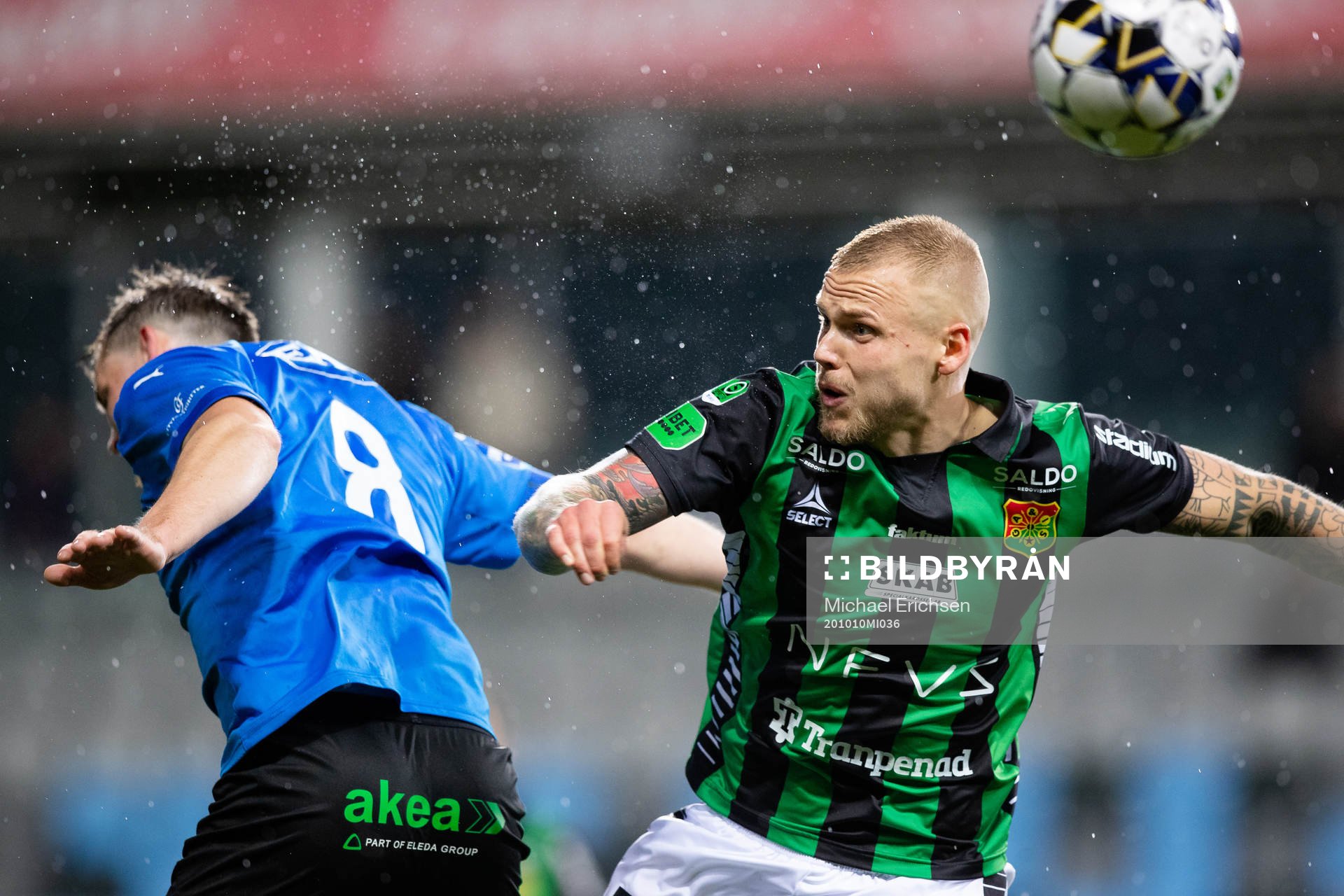 Halmstads Jonathan Svedberg och GAIS Jesper Brandt i