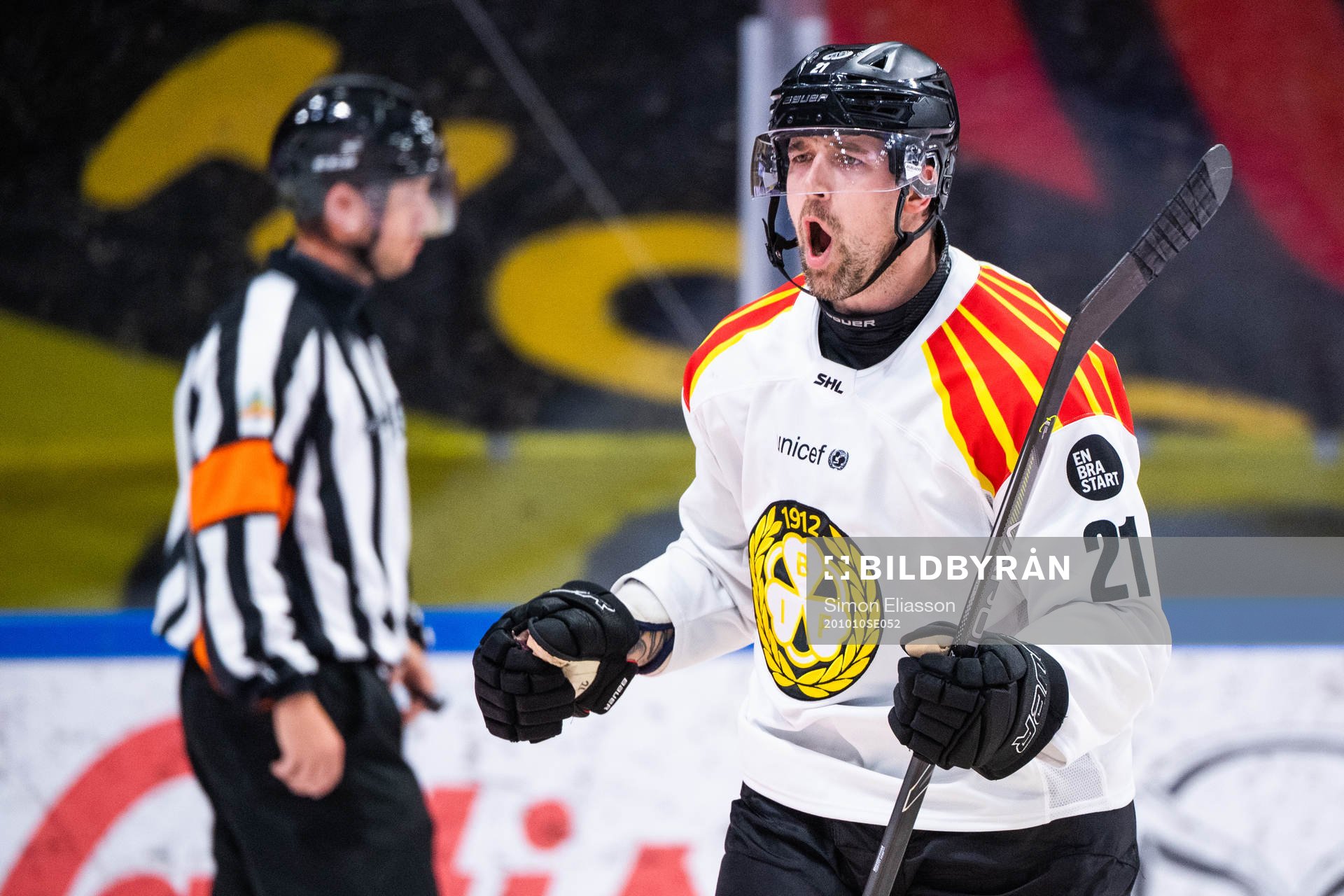 Brynäs Patrik Berglund jublar