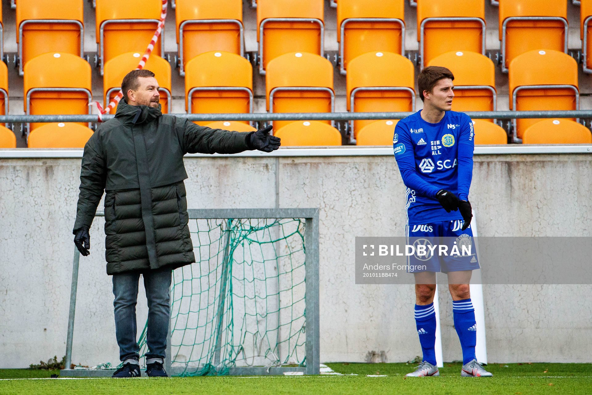 Sundsvalls tränare Henrik Åhnstrand och Johan Andersson
