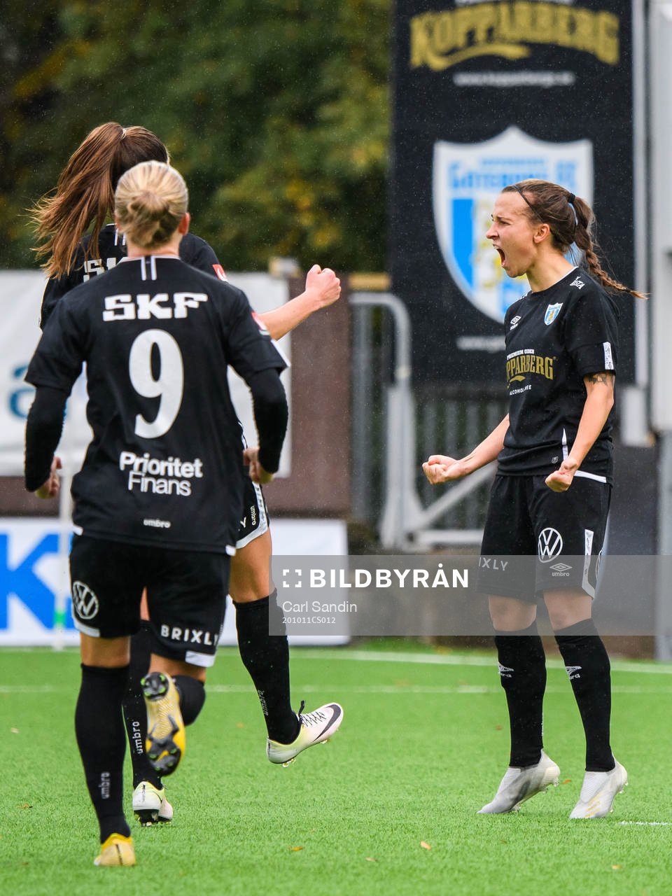 Göteborgs Julia Zigiotti Olme jublar efter hon gjort 1-0 under fotbollsmatchen i Damallsvenskan mellan Kopparbergs/Göteborg och Uppsala den 11 oktober 2020 i Göteborg.
