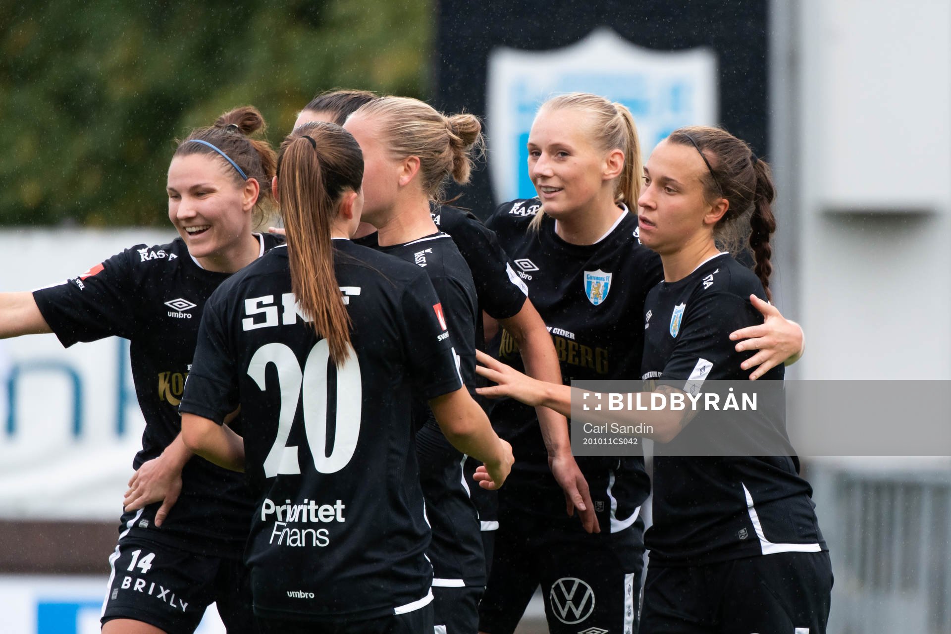 Göteborgs spelare jublar