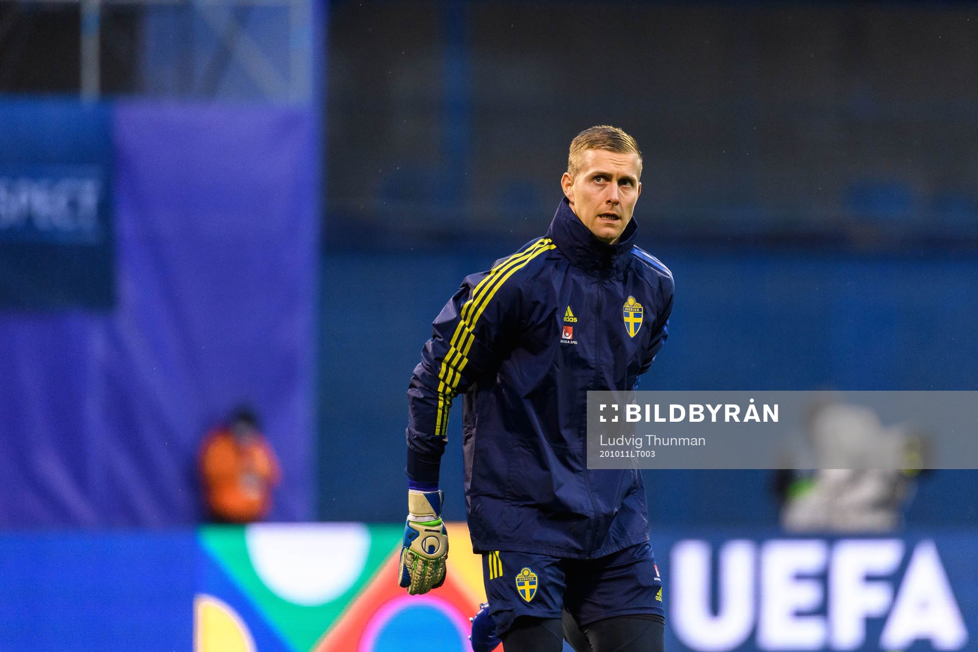 Goalkeeper  Karl-Johan Johnsson of Sweden