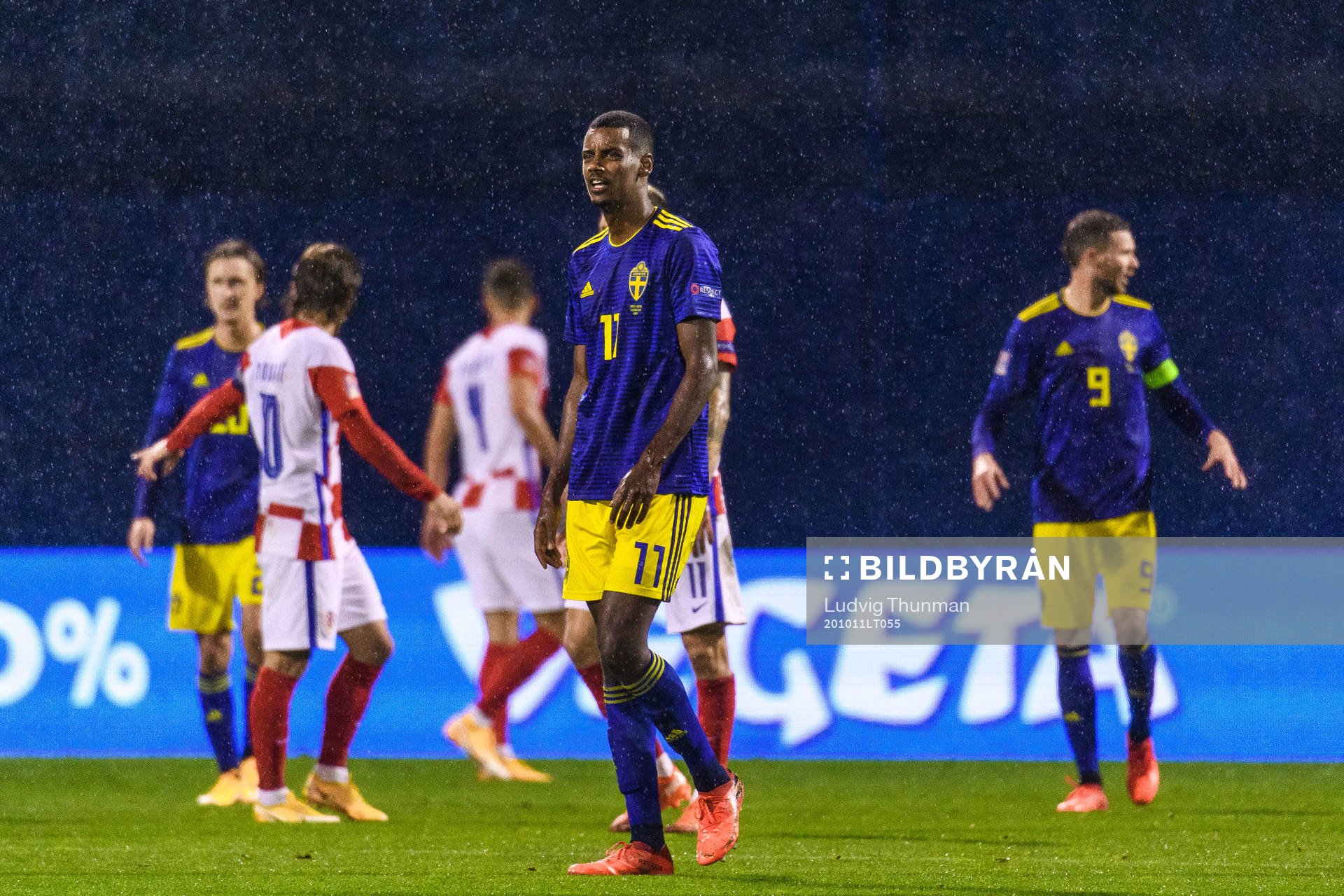 Alexander Isak of Sweden looks dejected