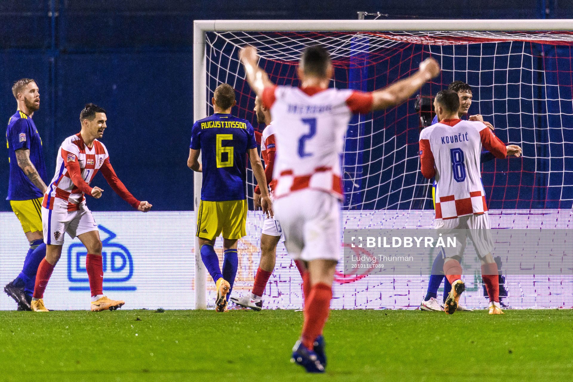 Players of Croatia celebrate the 1-0 goal by Nikola Vlasic