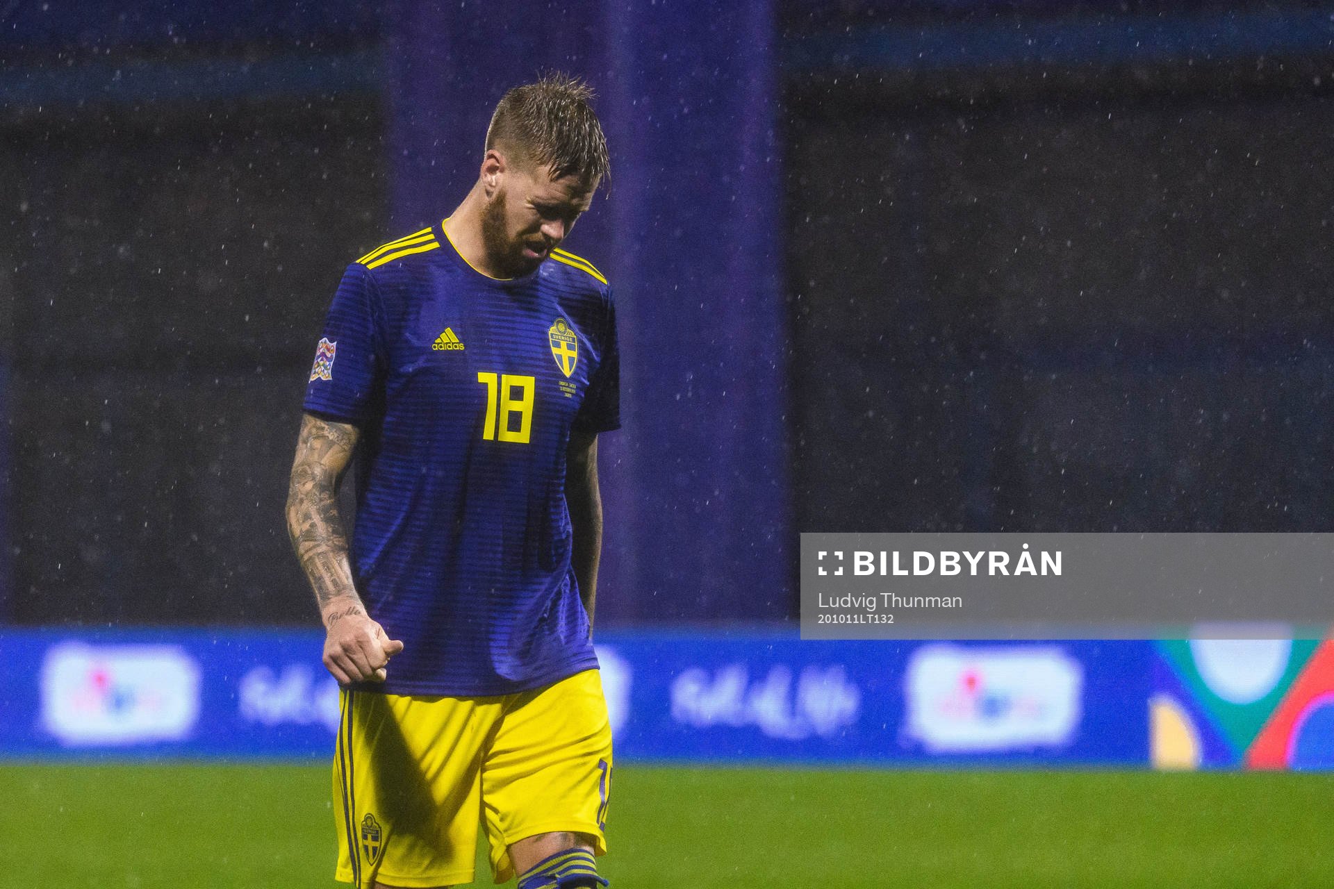 Pontus Jansson of Sweden looks dejected