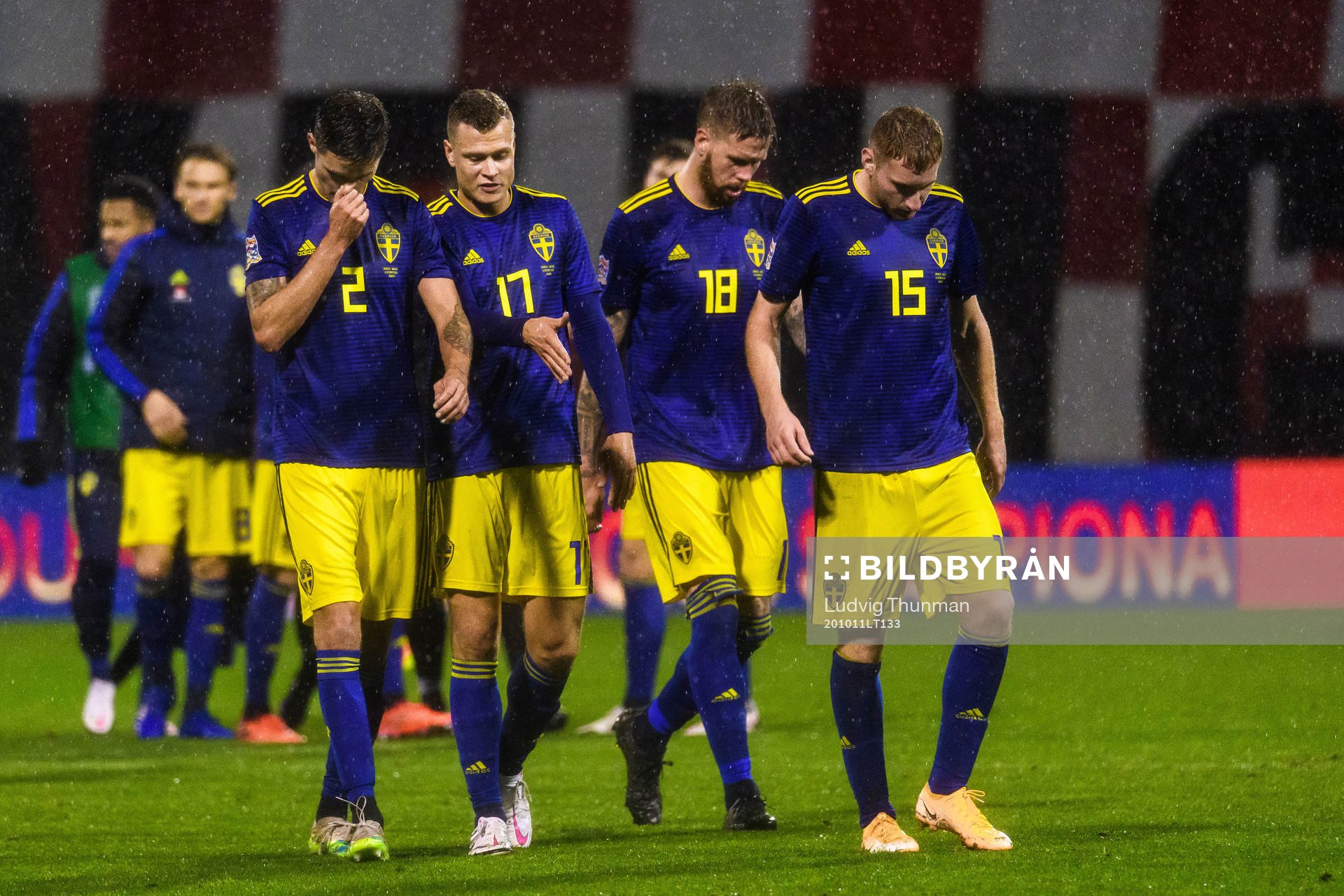 Mikael Lustig, Viktor Claesson, Pontus Jansson and Dejan