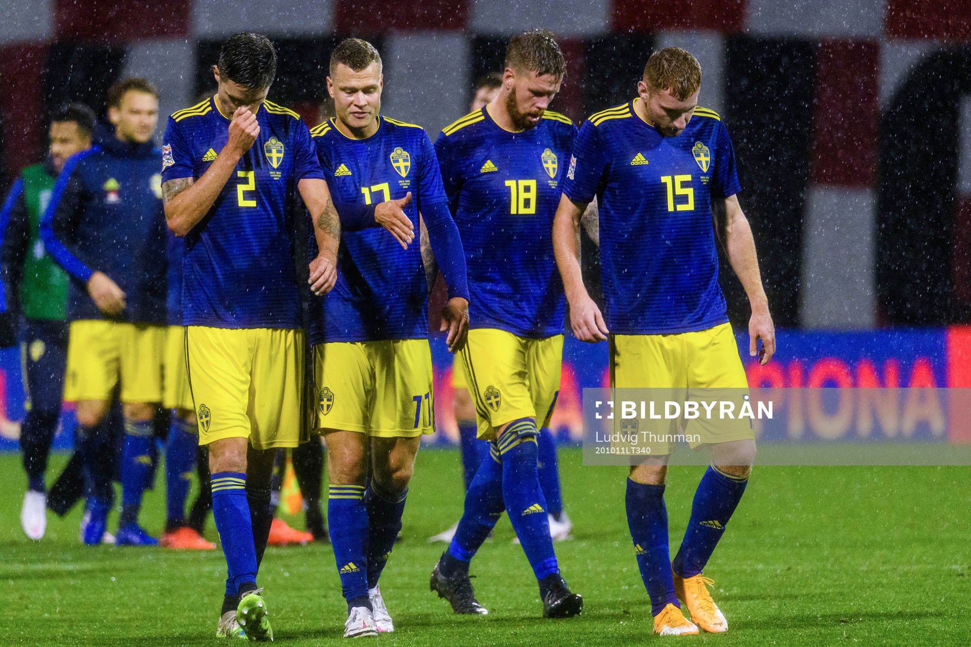 Mikael Lustig, Viktor Claesson, Pontus Jansson and Dejan