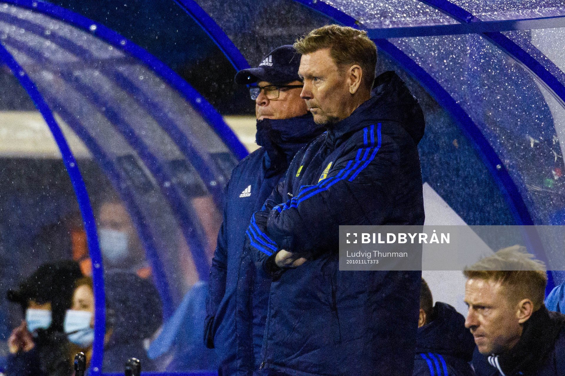 Head coach Janne Andersson and assistant coach Peter