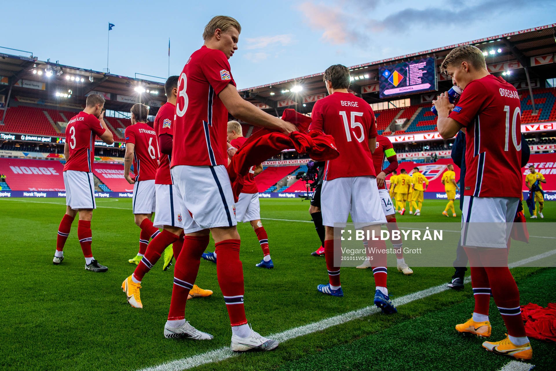 Erling Braut Haaland and Martin Ødegaard of Norway