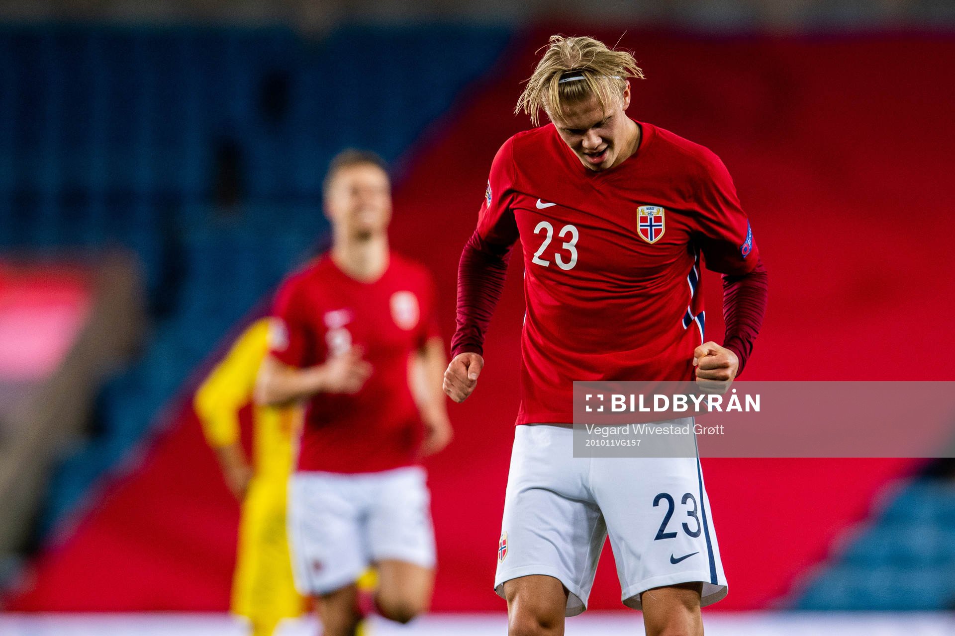 Erling Braut Haaland of Norway celebrates