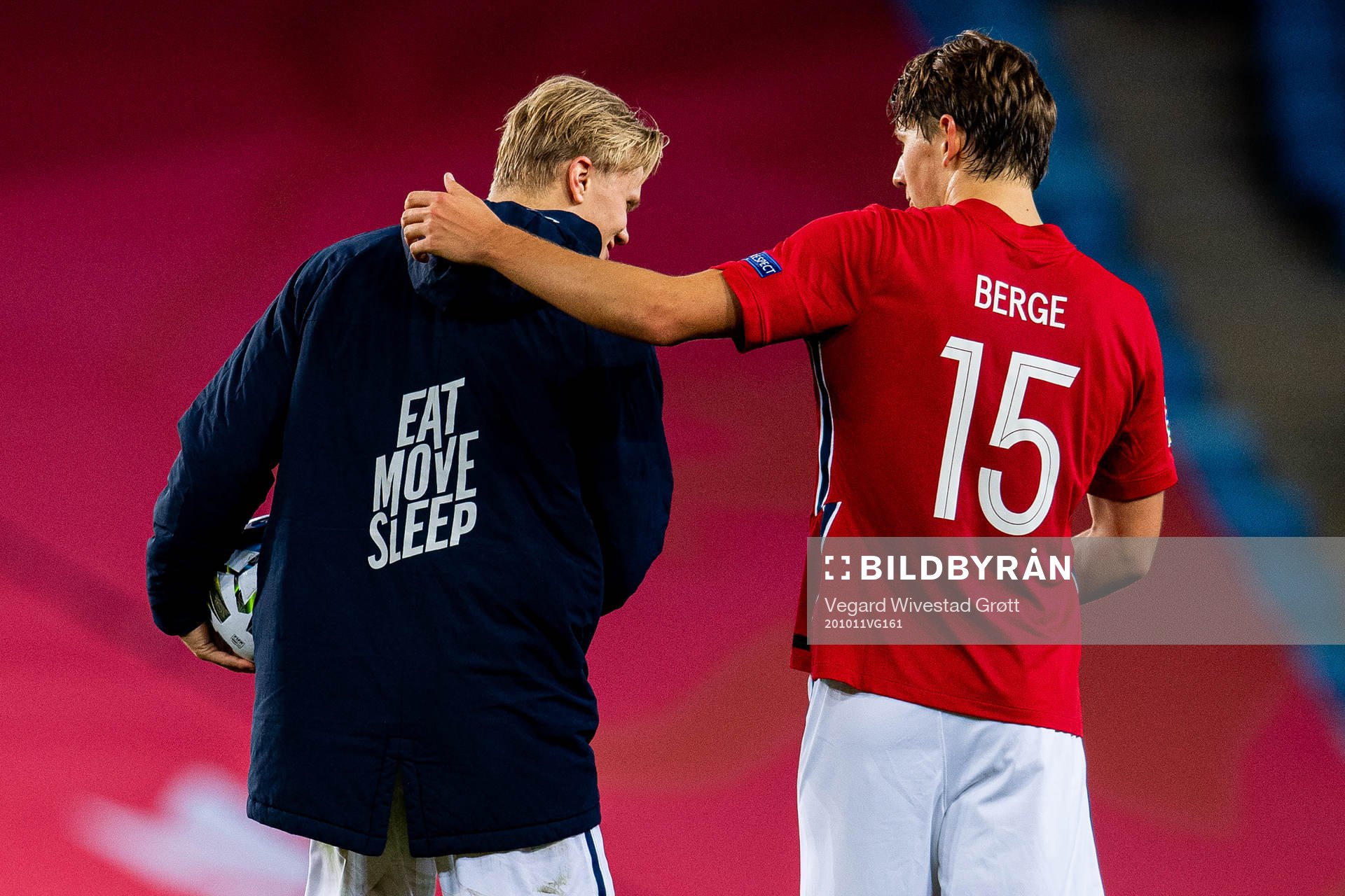 Erling Braut Haaland and Sander Berge of Norway