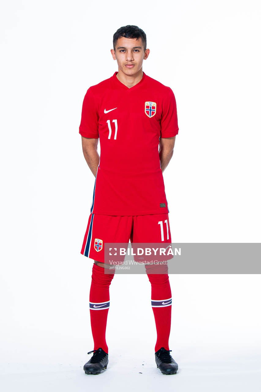 Osame Sahraoui of the Norwegian national under-21 football