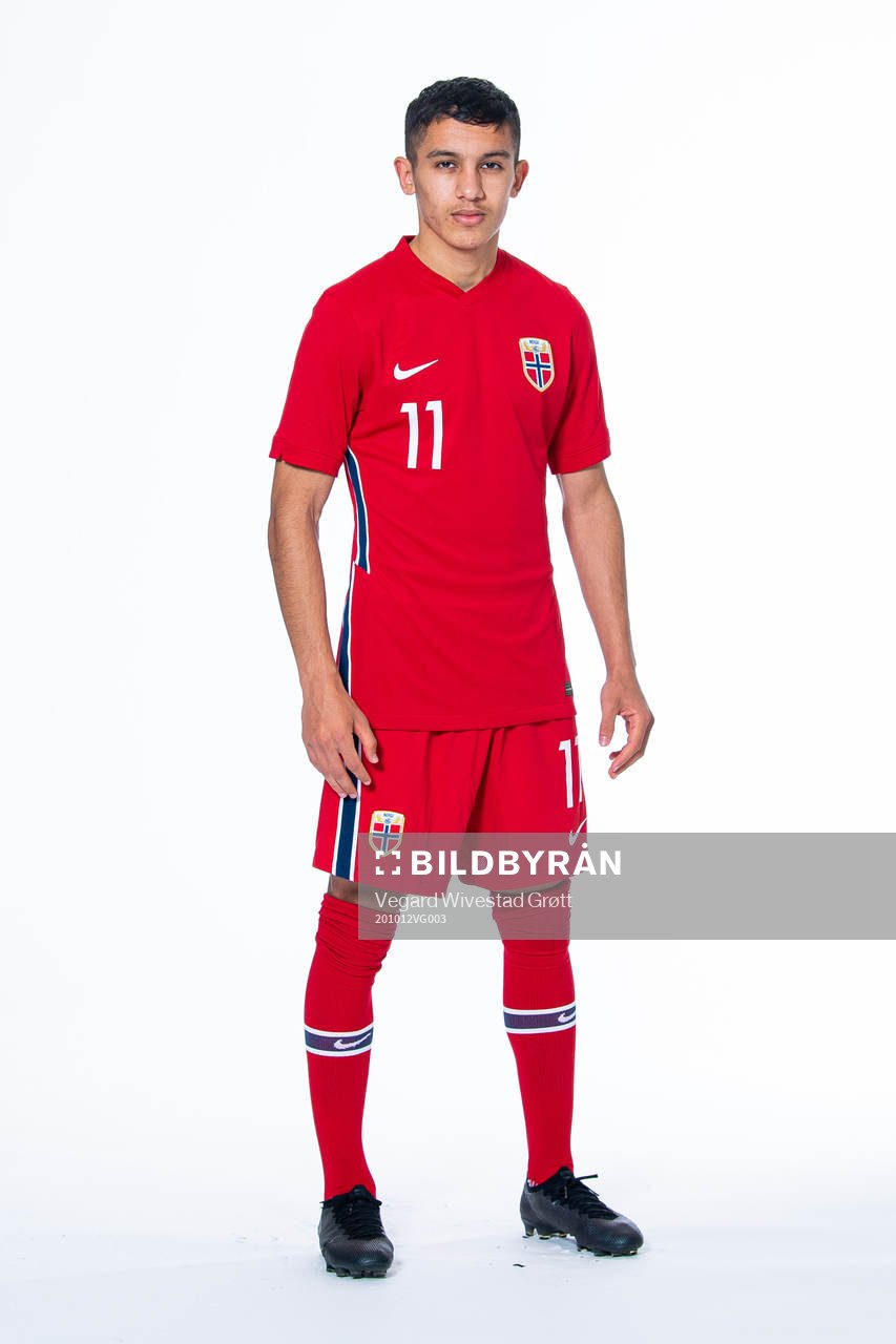 Osame Sahraoui of the Norwegian national under-21 football