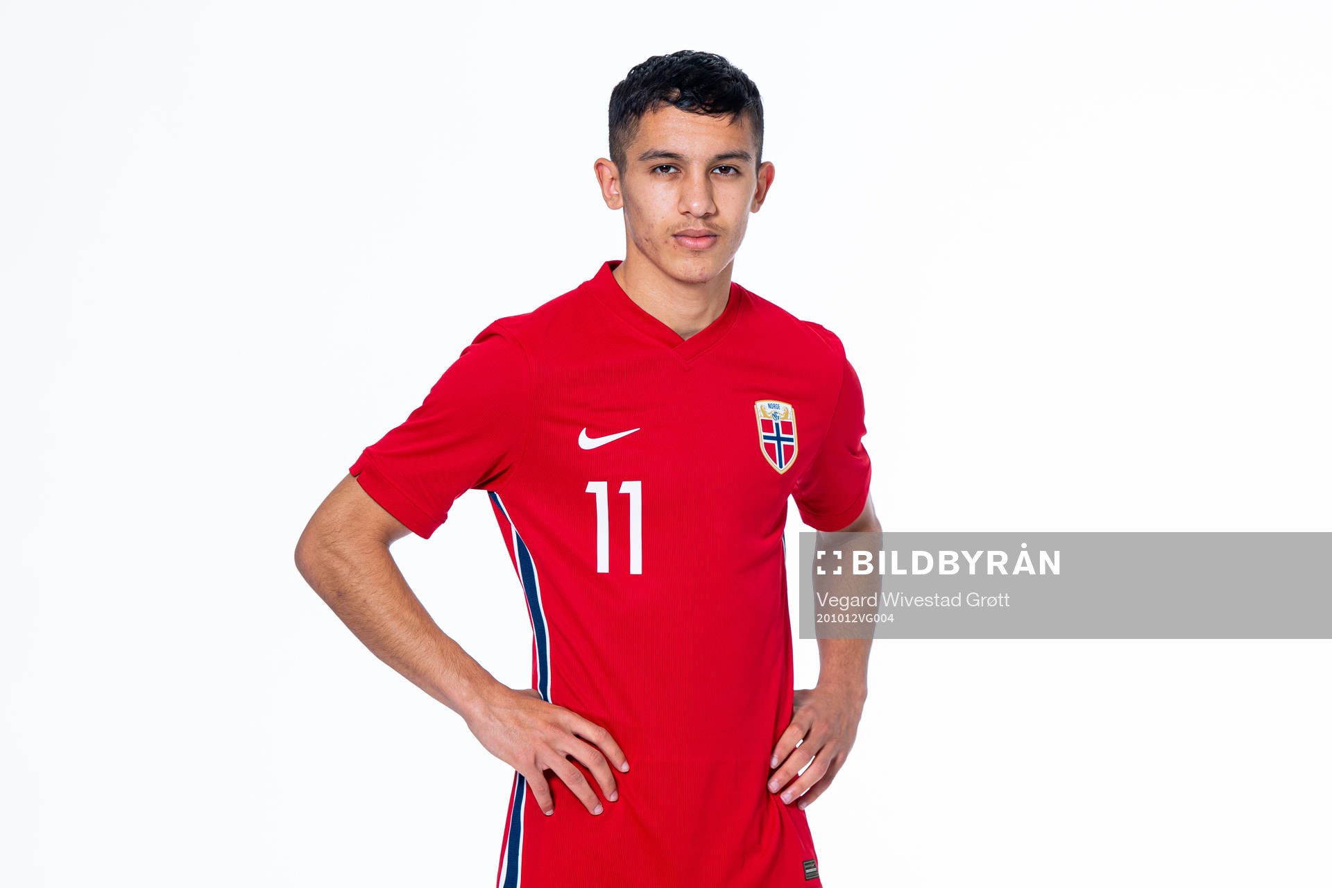 Osame Sahraoui of the Norwegian national under-21 football