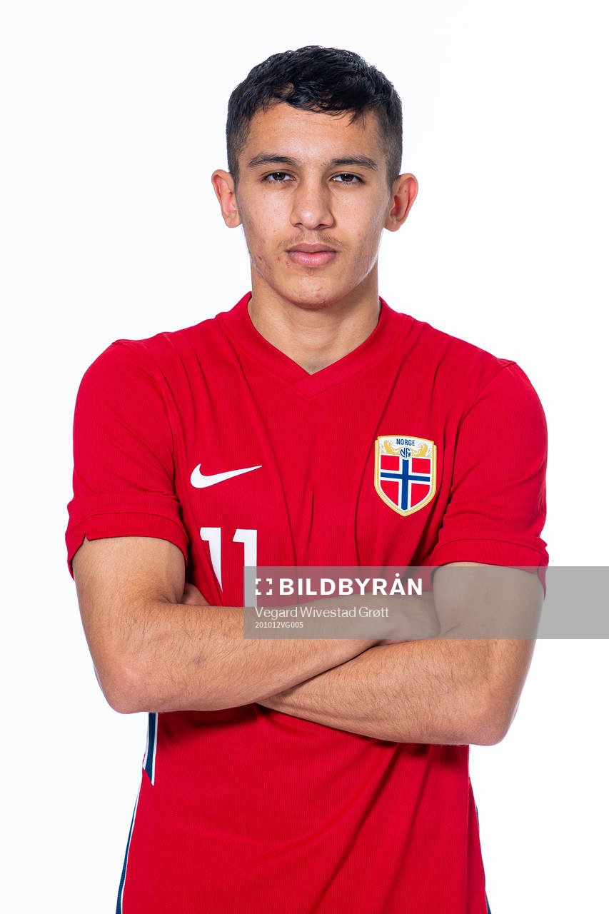 Osame Sahraoui of the Norwegian national under-21 football