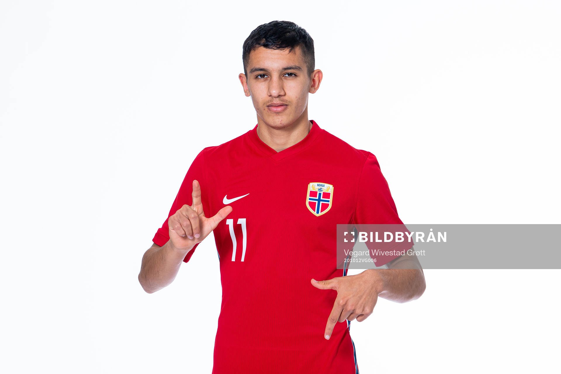 Osame Sahraoui of the Norwegian national under-21 football