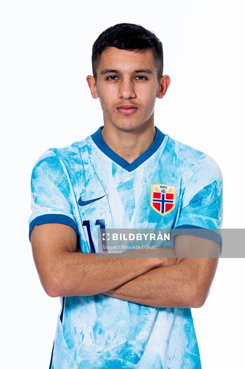 Osame Sahraoui of the Norwegian national under-21 football