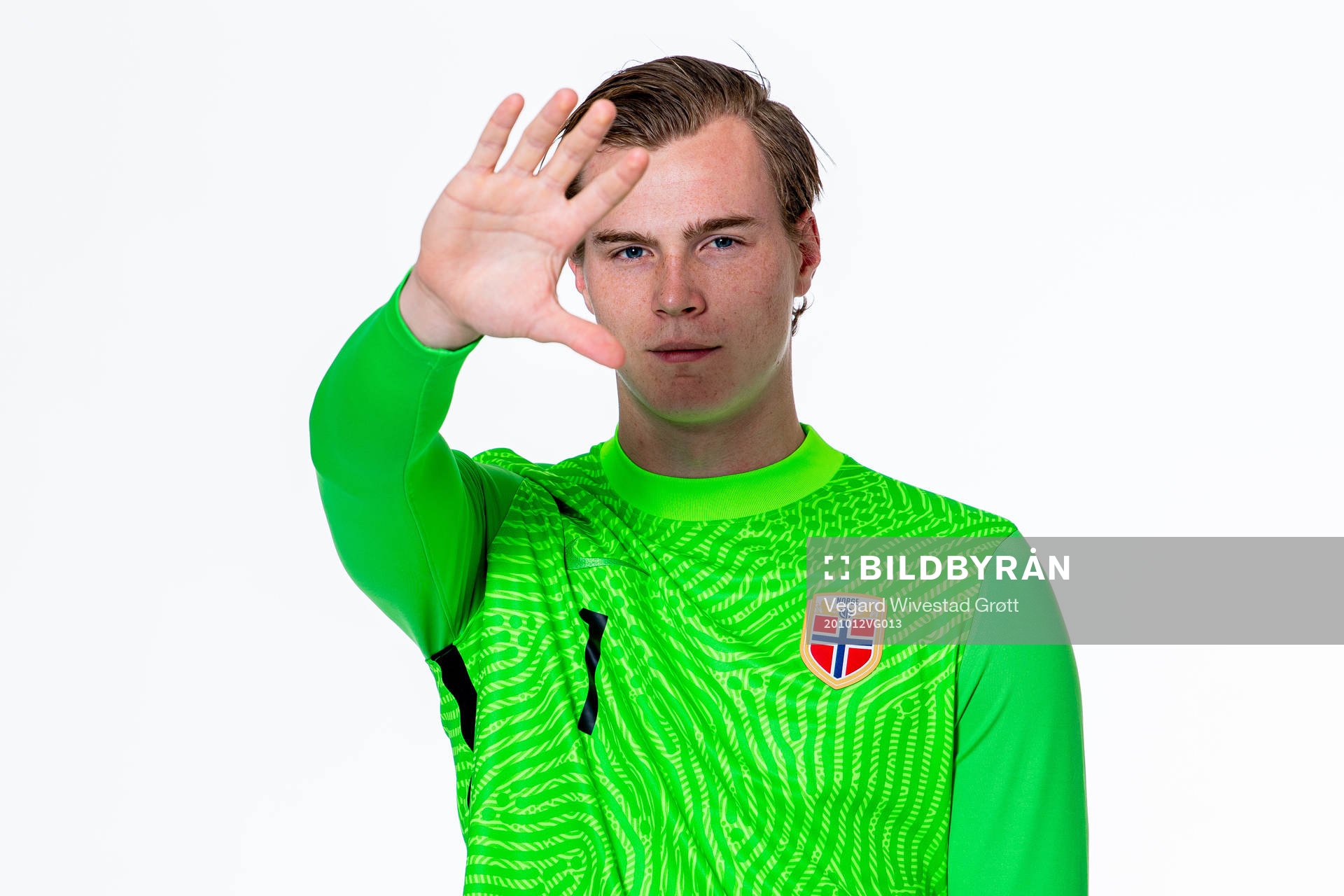 Goalkeeper Kristoffer Klaesson of the Norwegian national