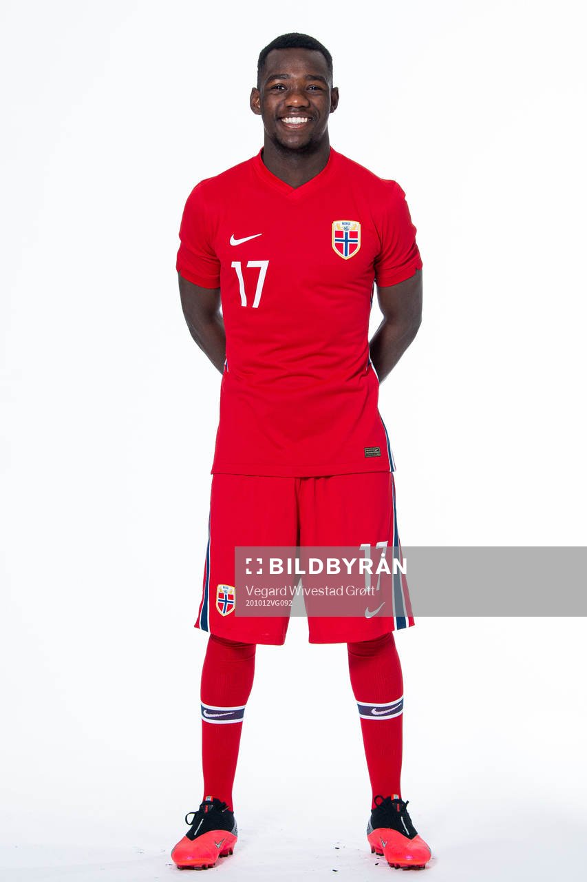 Joshua Kitolano of the Norwegian national under-21 football