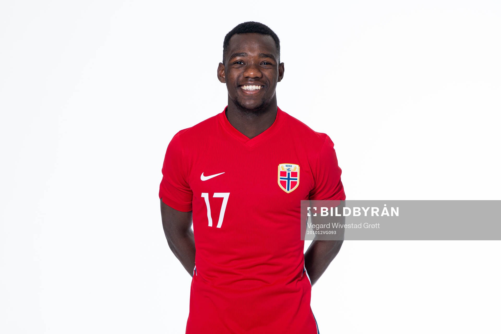 Joshua Kitolano of the Norwegian national under-21 football
