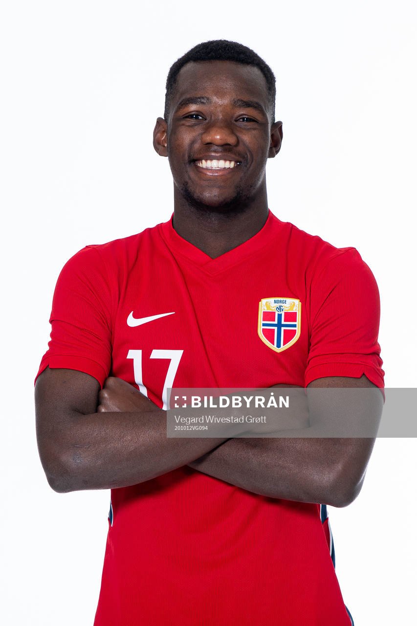 Joshua Kitolano of the Norwegian national under-21 football