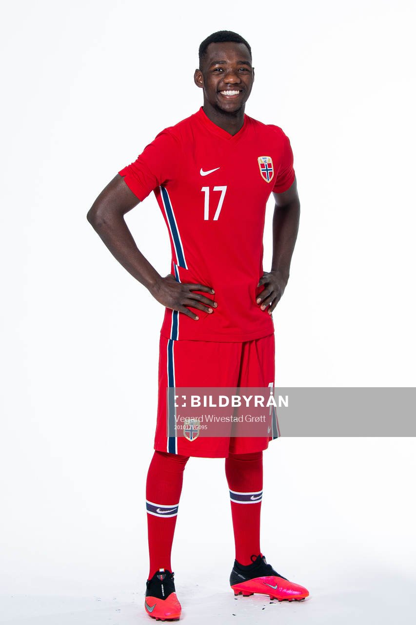 Joshua Kitolano of the Norwegian national under-21 football
