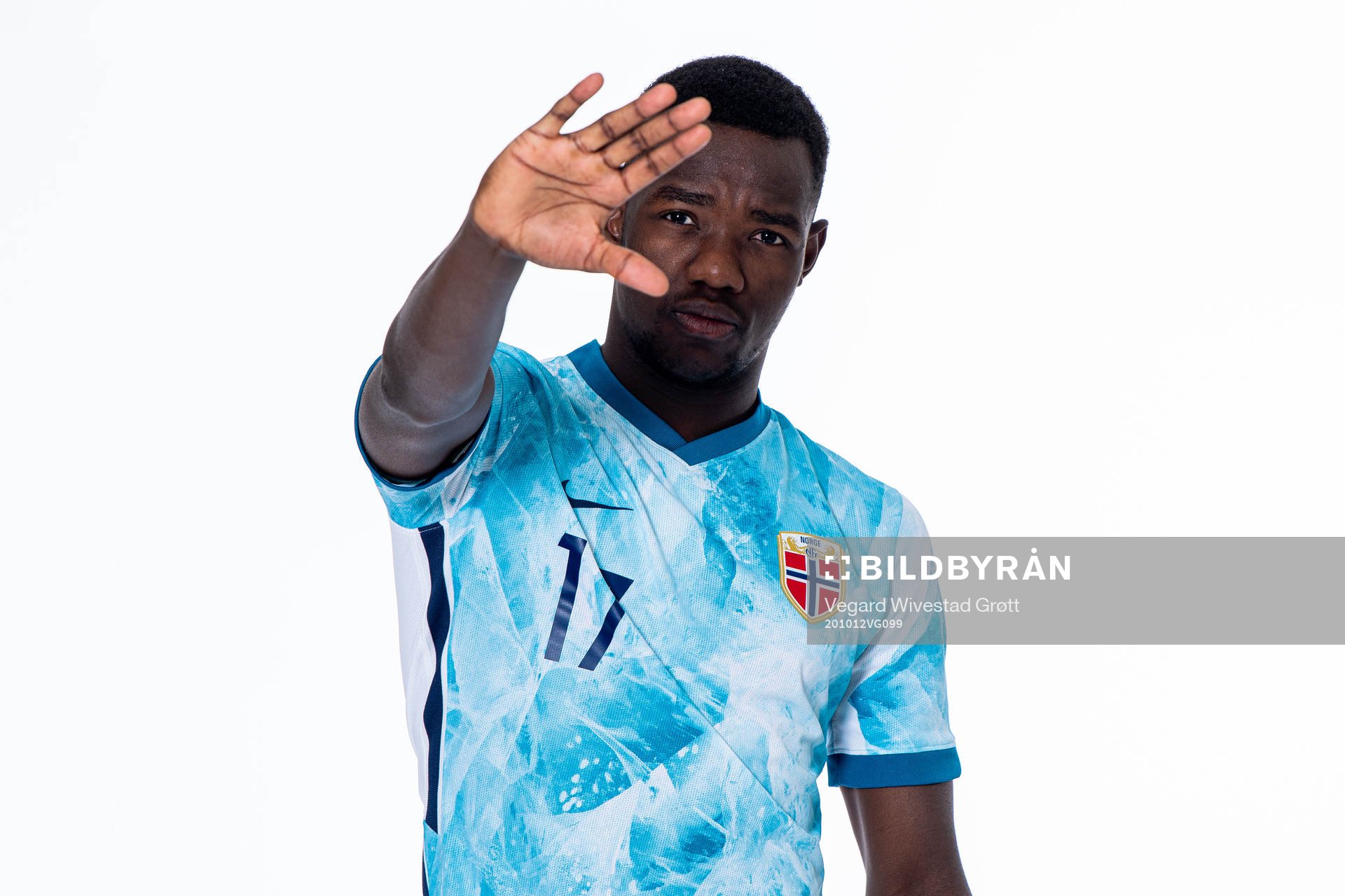 Joshua Kitolano of the Norwegian national under-21 football