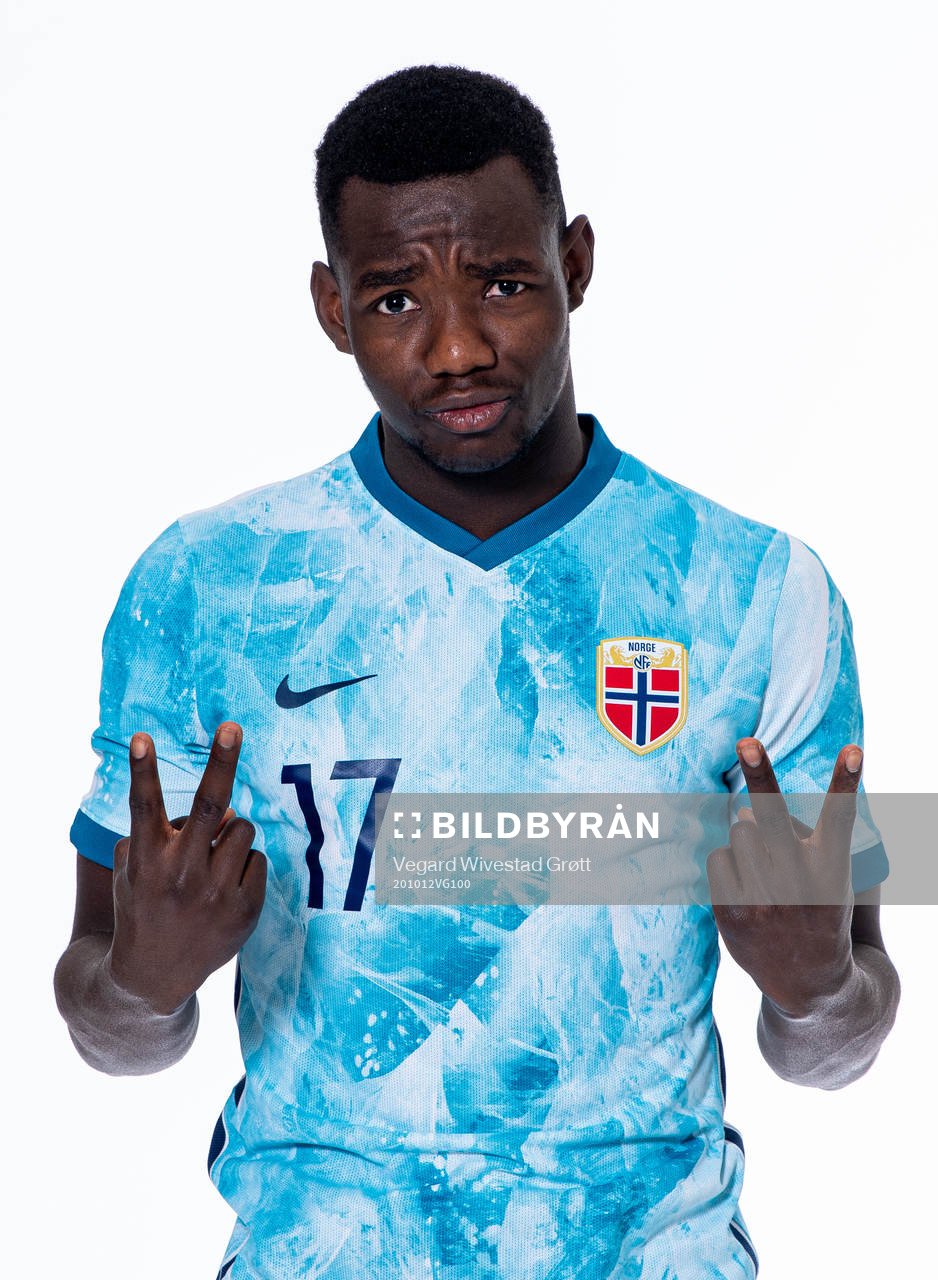 Joshua Kitolano of the Norwegian national under-21 football