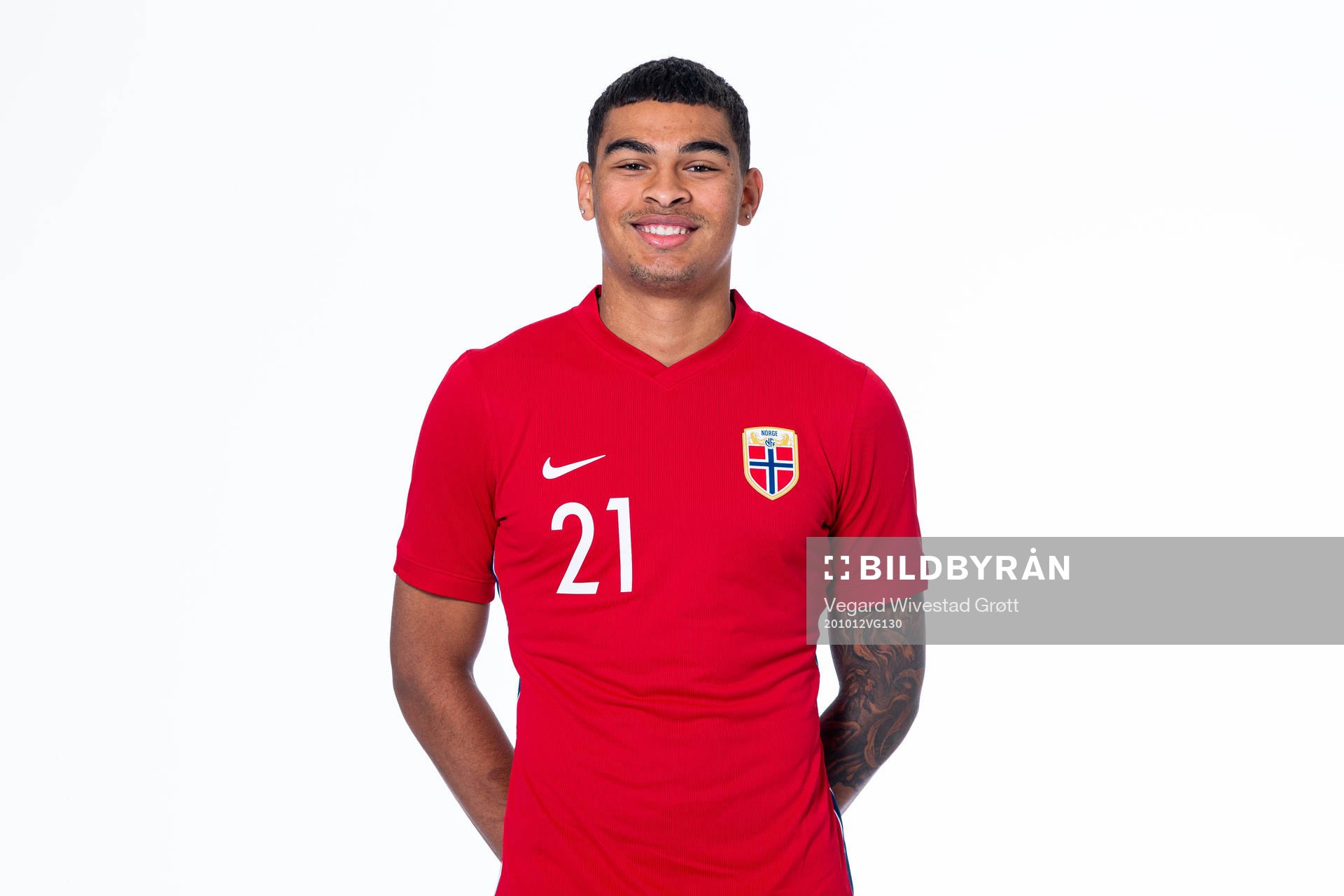 Noah Jean Holm of the Norwegian national under-21 football